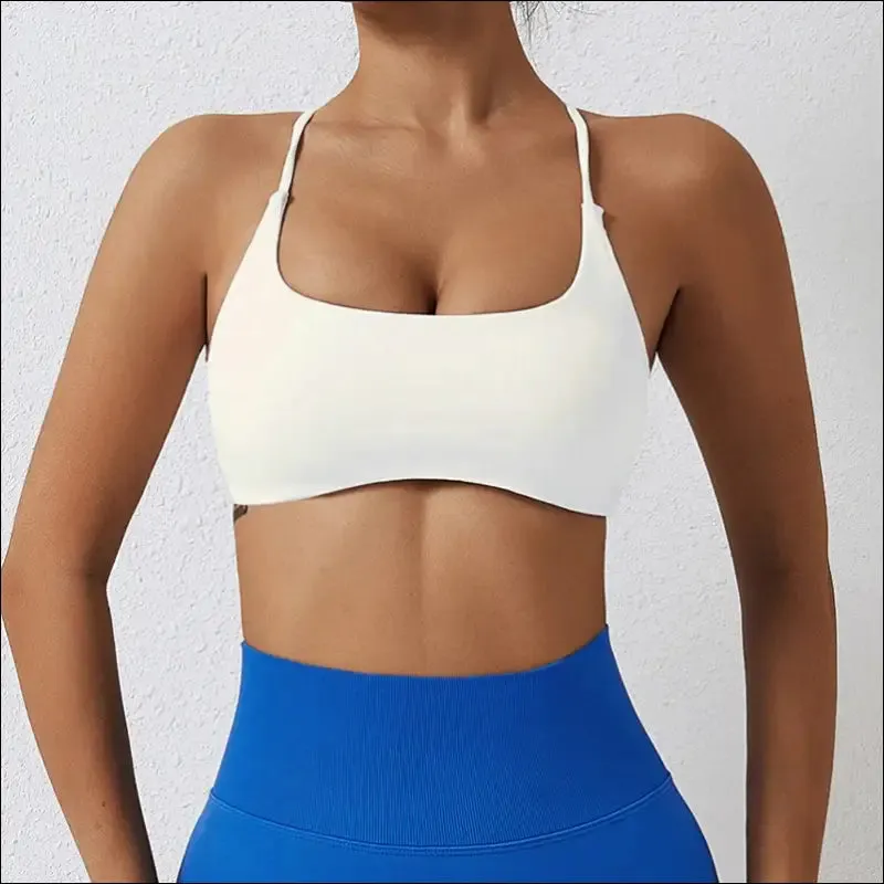 Comfort sports bra for women - stretchable gym top with back cross design - ideal for training,