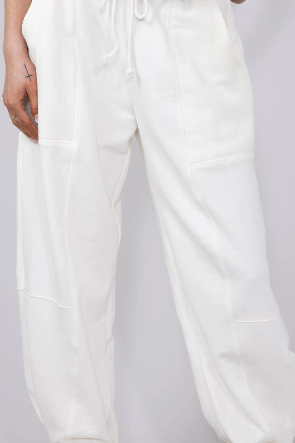 Comfy Drawstring Sweatpants for Women in Whip Cream | DZ25A736-WHIPCREAM