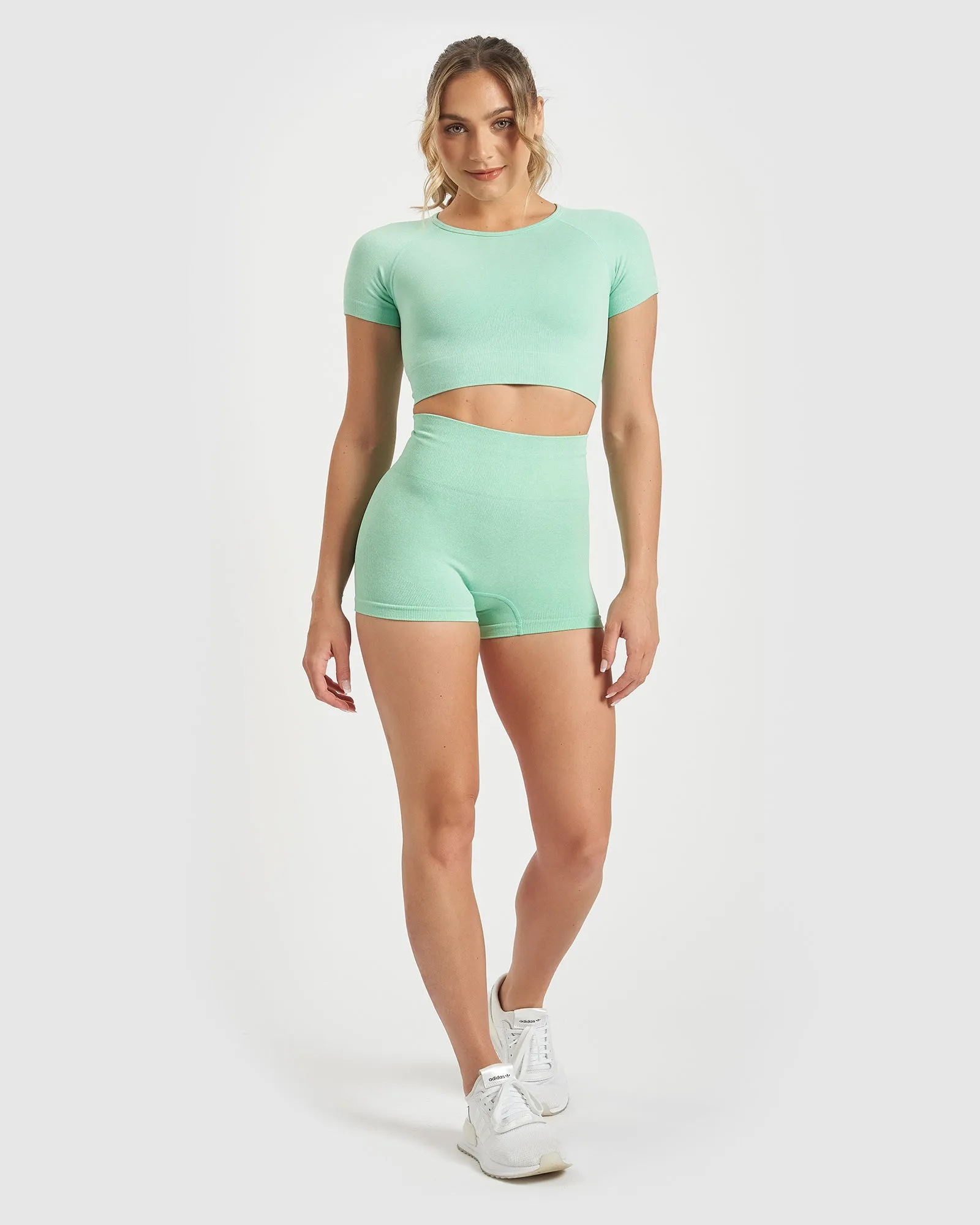 Core Trainer Charlie Active Booty Shorts Mint