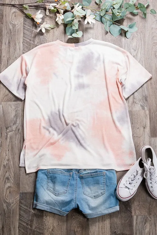 Cotton Candy Tie Dye Tee- FINAL SALE