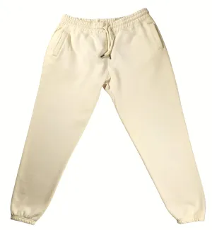 Cream Cotton Fleece Sweatpants
