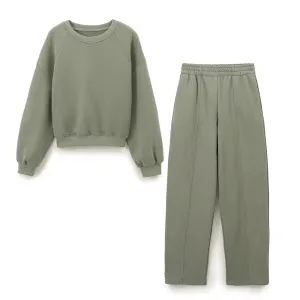 Crewneck Long Sleeve Sweatshirt and Sweatpants Set