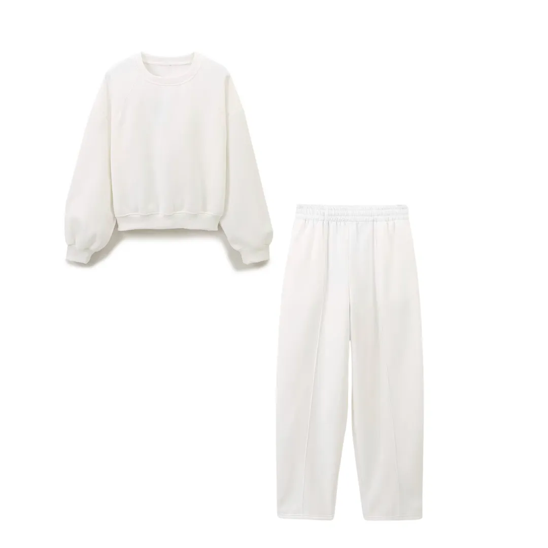 Crewneck Long Sleeve Sweatshirt and Sweatpants Set