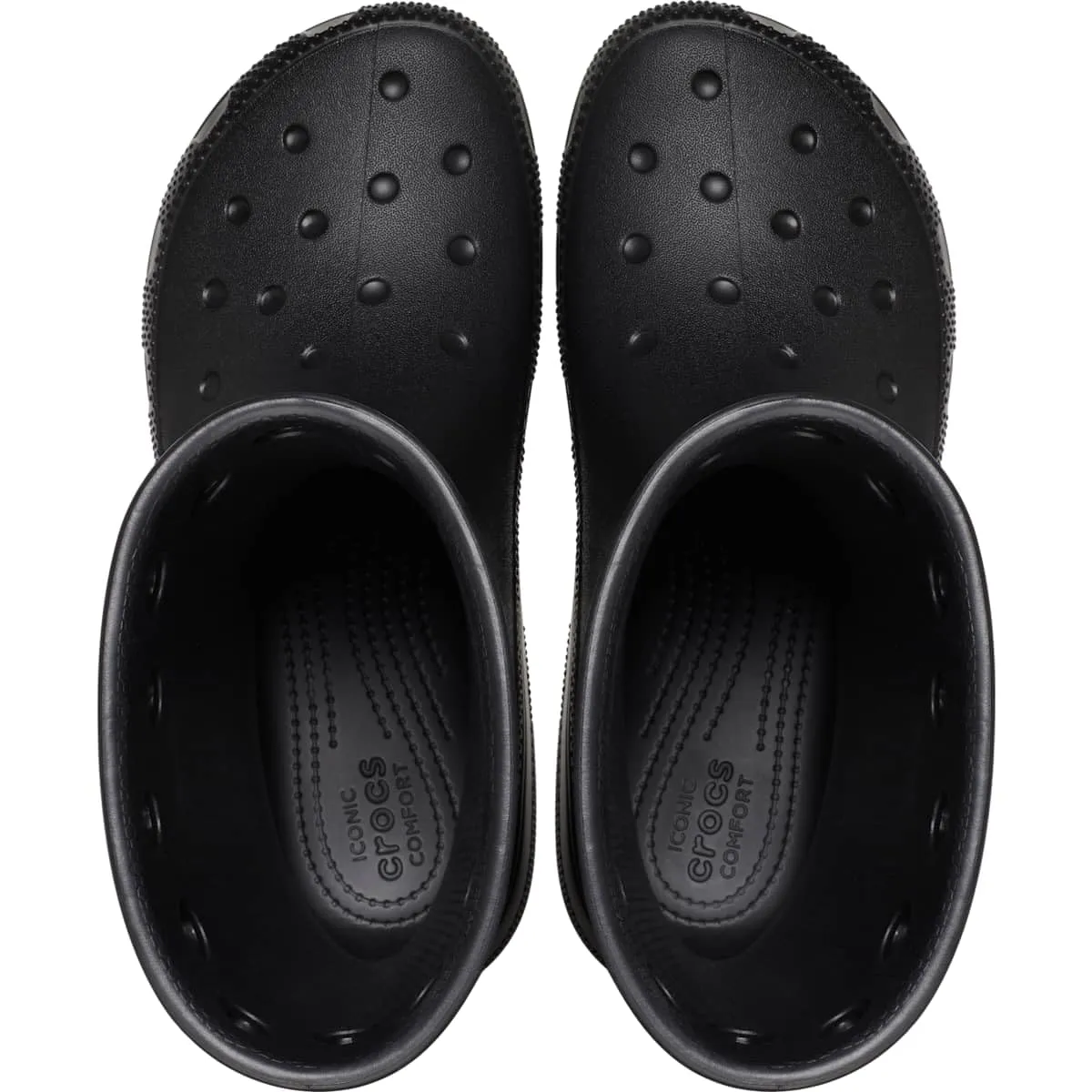 Crocs Unisex Classic Rain Boots, Black, Numeric_10 US Men