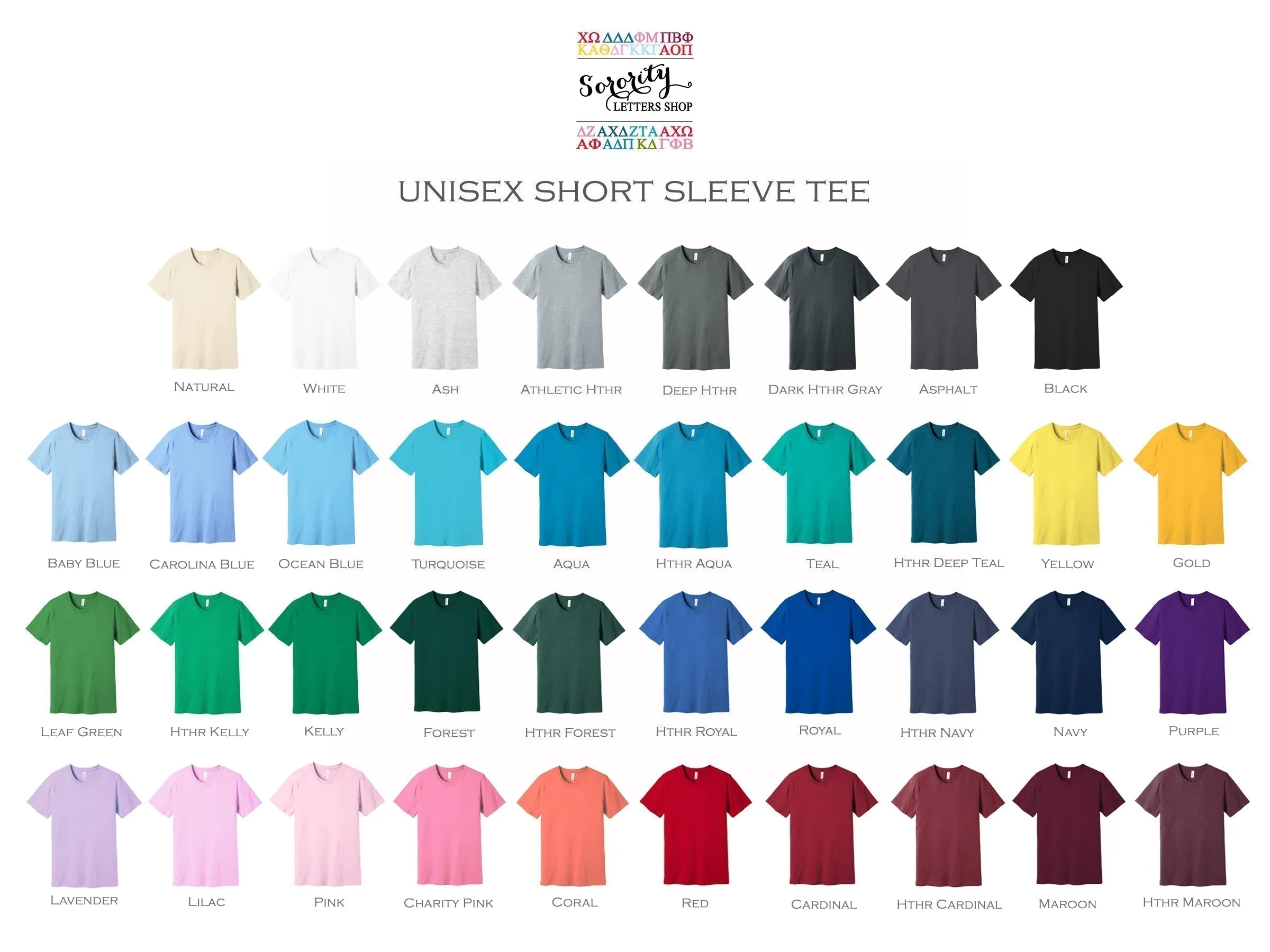 Delta Gamma Short Sleeve T-Shirt - Greek Letter Tee