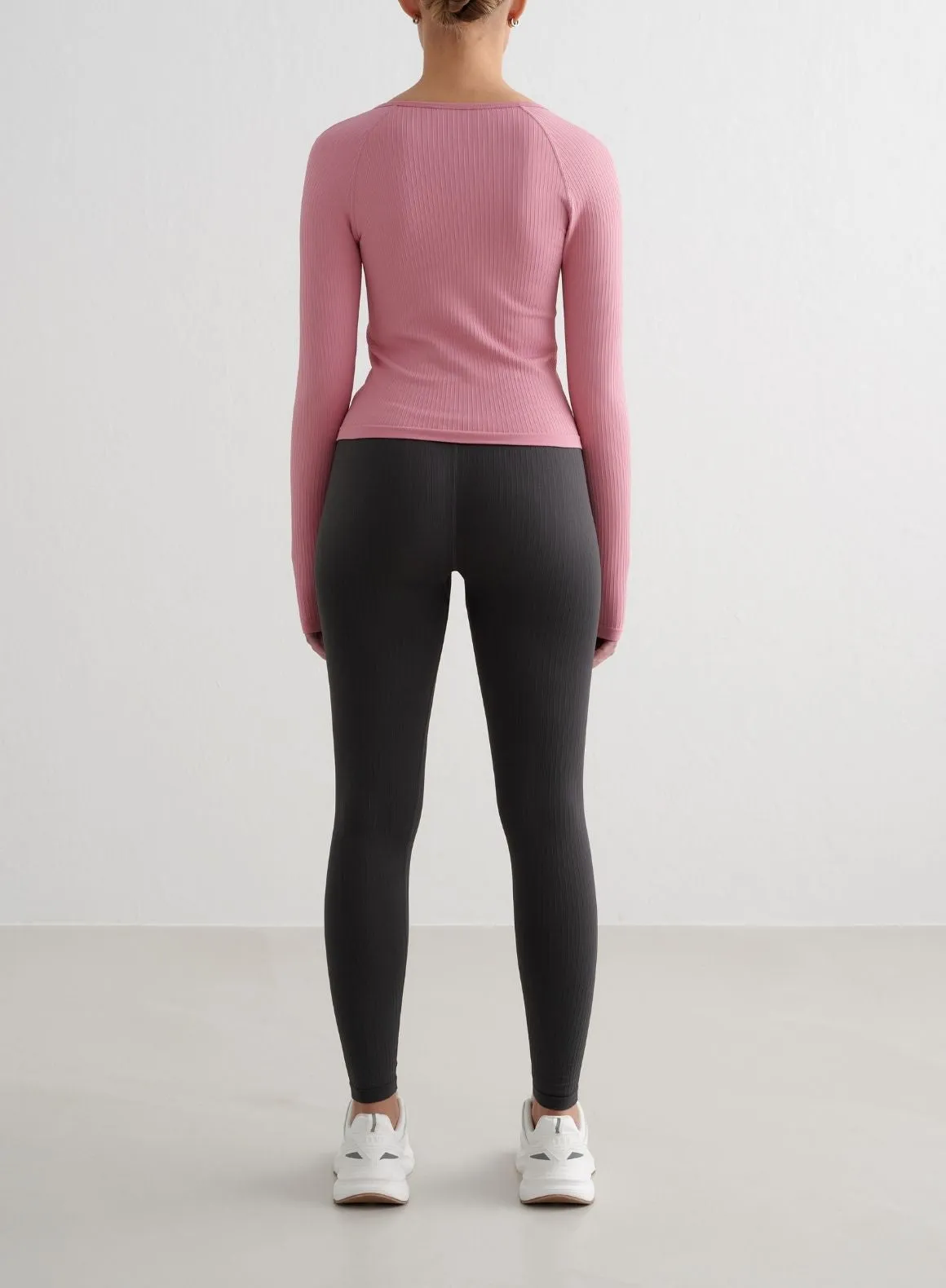 Desert Rose Ribbed Seamless Zip Jacket