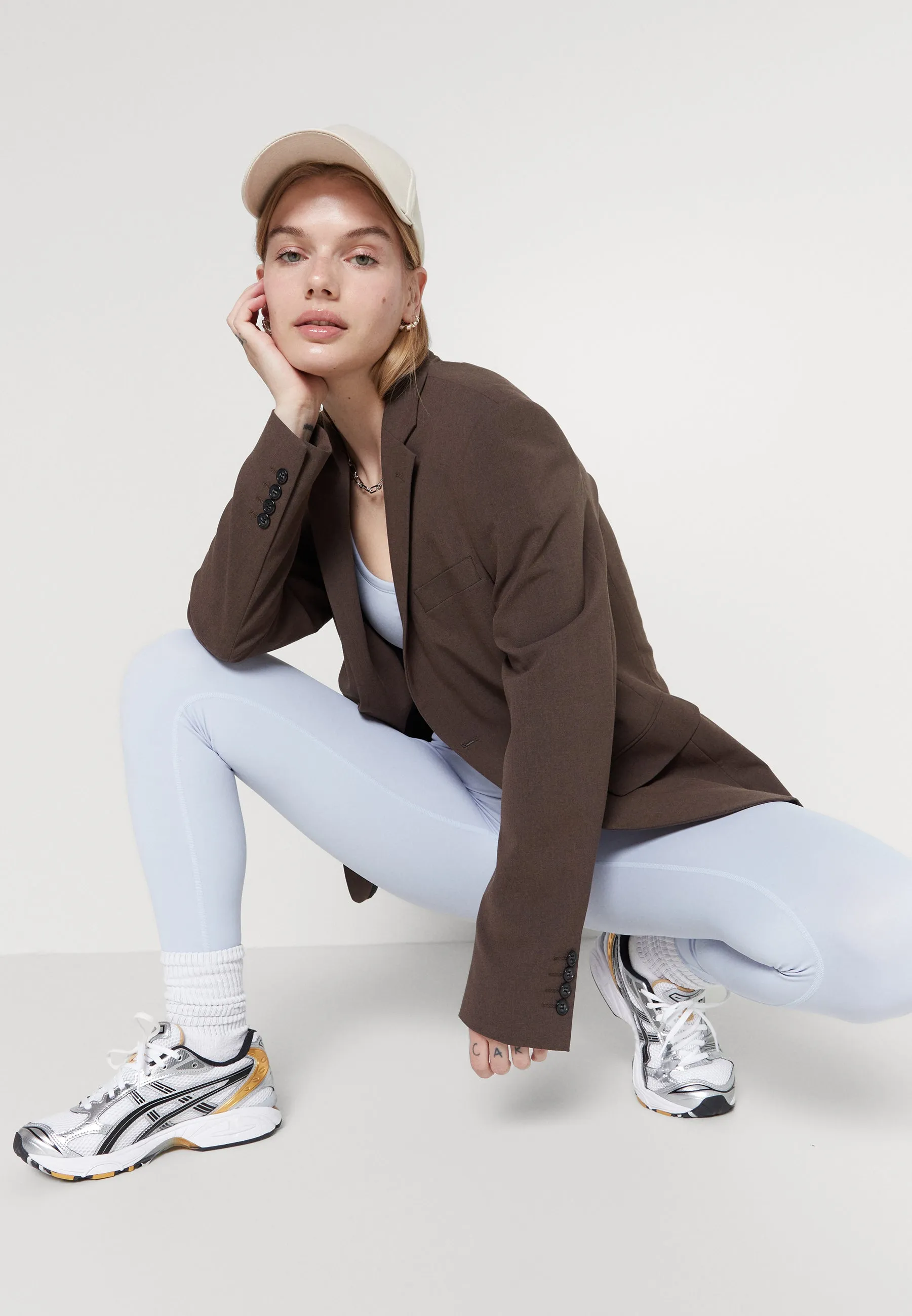 Dine High Waisted Leggings - Light Blue