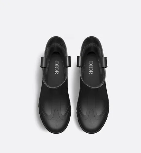 Dior Garden Rain Boot • Black Rubber with Dior Oblique Motif