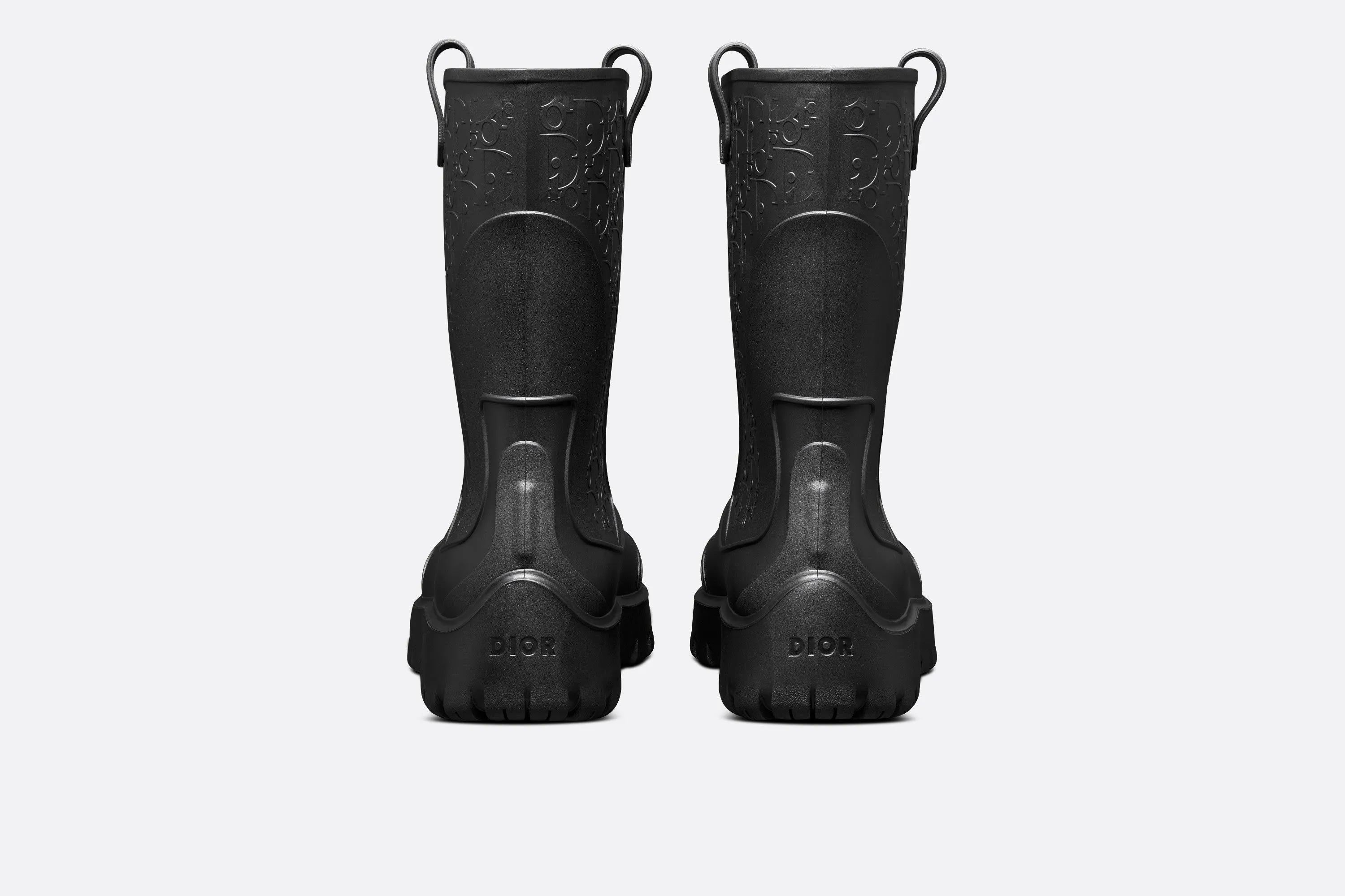 Dior Garden Rain Boot • Black Rubber with Dior Oblique Motif