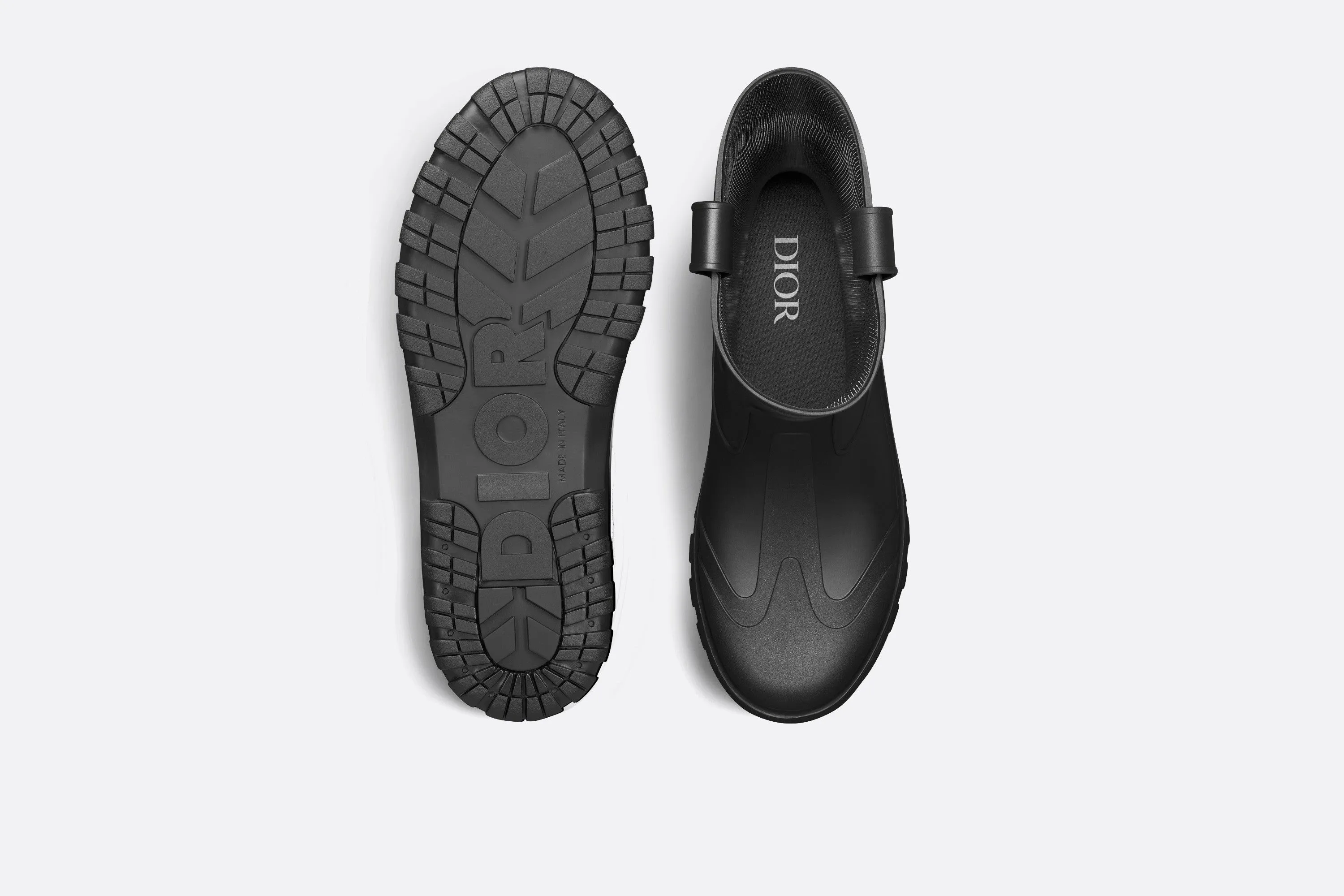 Dior Garden Rain Boot • Black Rubber with Dior Oblique Motif