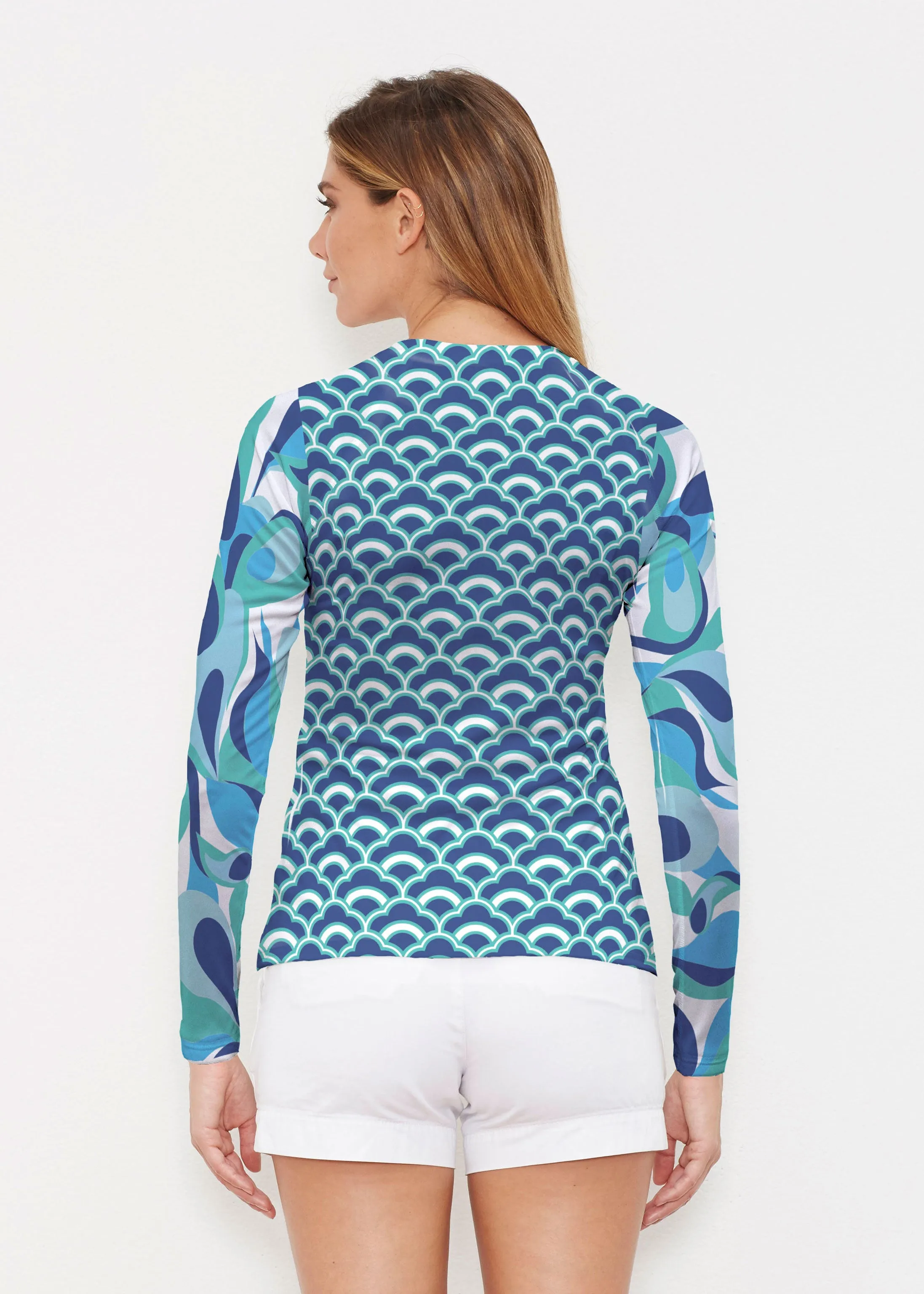 Disco Blue (8067) ~ Long Sleeve Rash Guard
