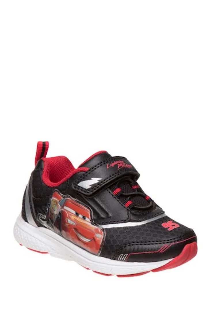 Disney Cars Boys Sneakers Lightning McQueen Toddler Light-Up Shoes, 7-12, Red