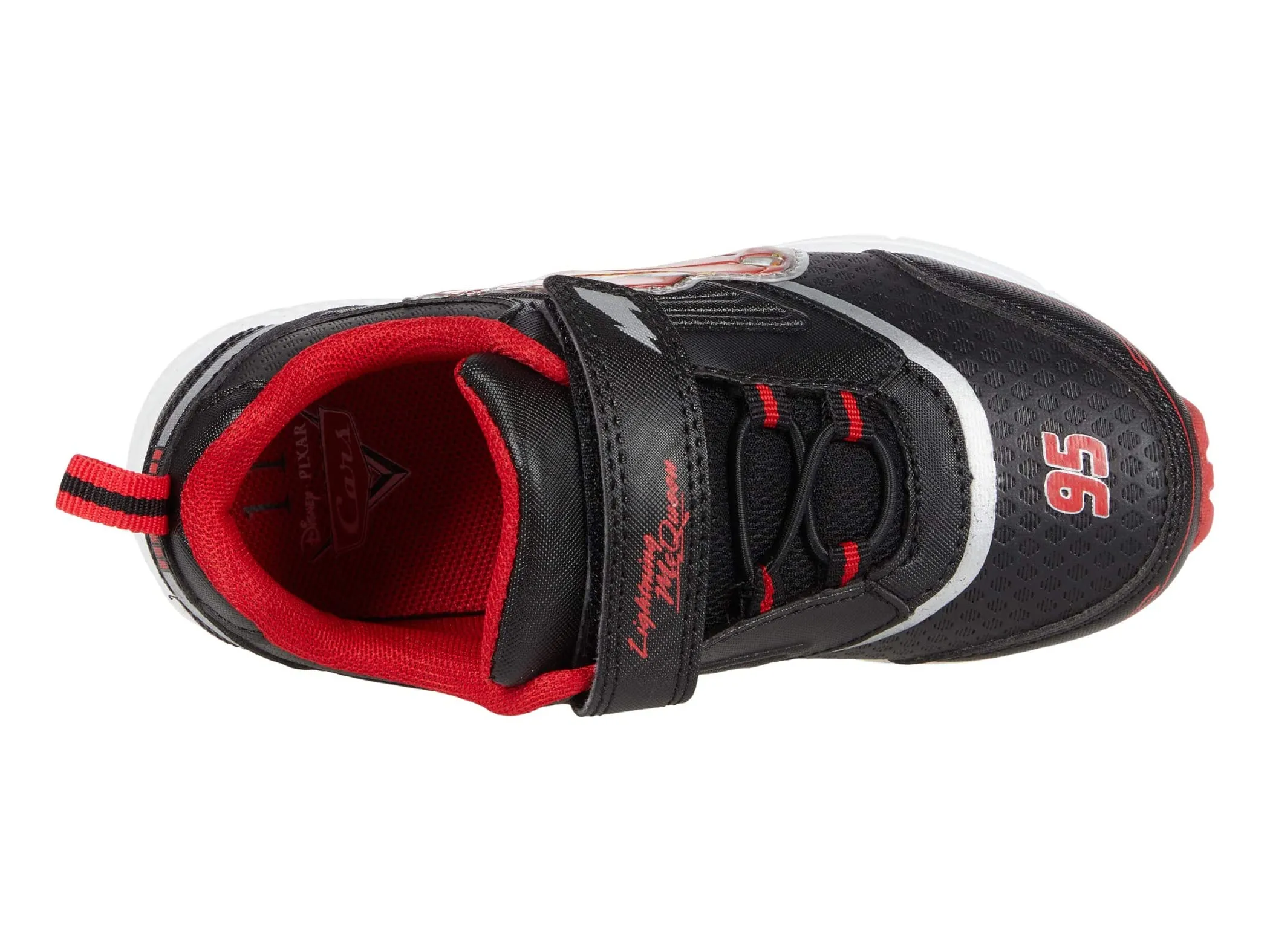 Disney Cars Boys Sneakers Lightning McQueen Toddler Light-Up Shoes, 7-12, Red