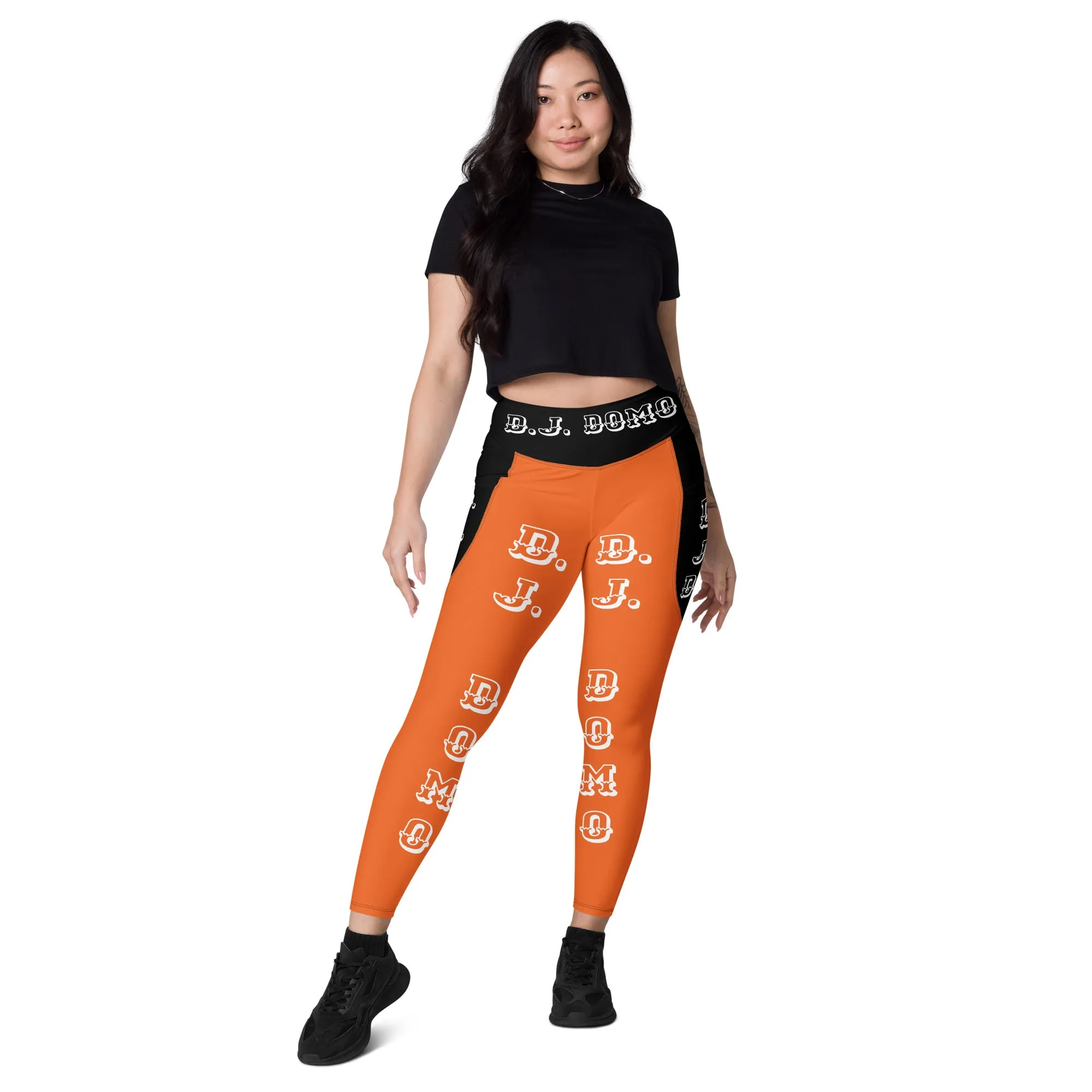 D.J. Domo Leggings with pockets 1 Orange/Black/White