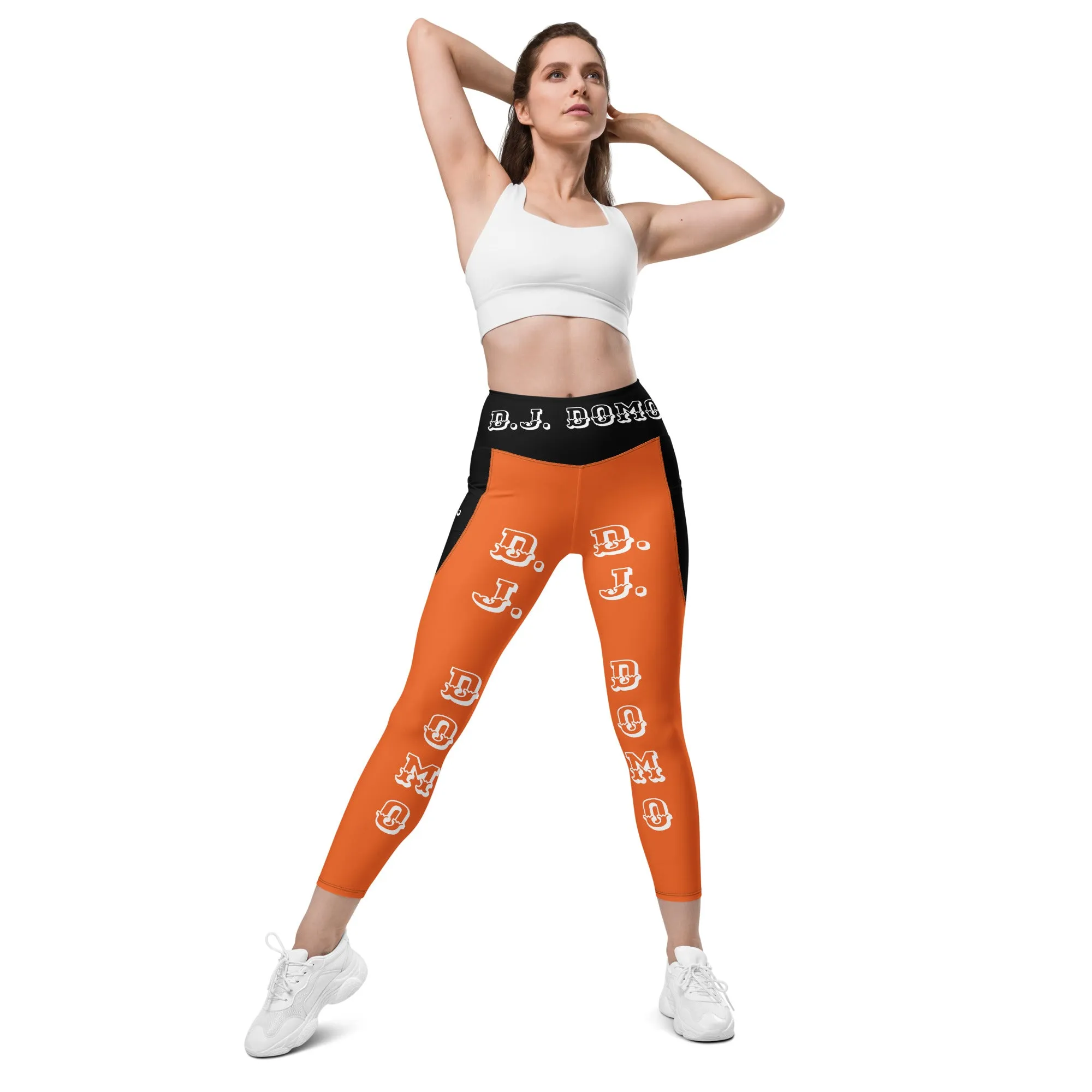 D.J. Domo Leggings with pockets 1 Orange/Black/White