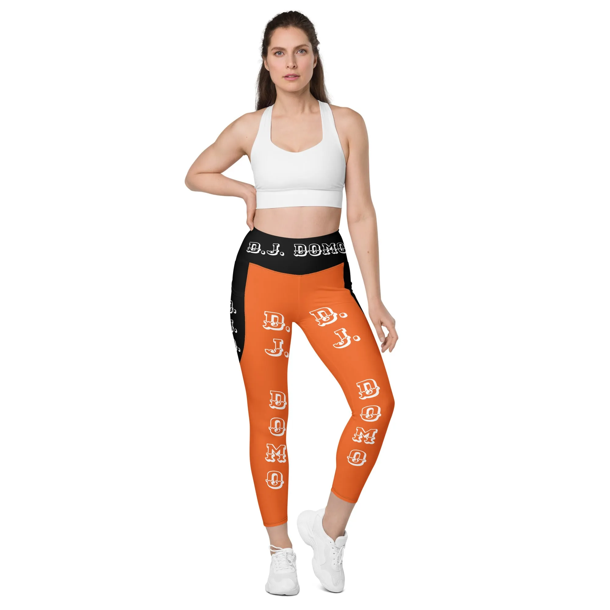 D.J. Domo Leggings with pockets 1 Orange/Black/White