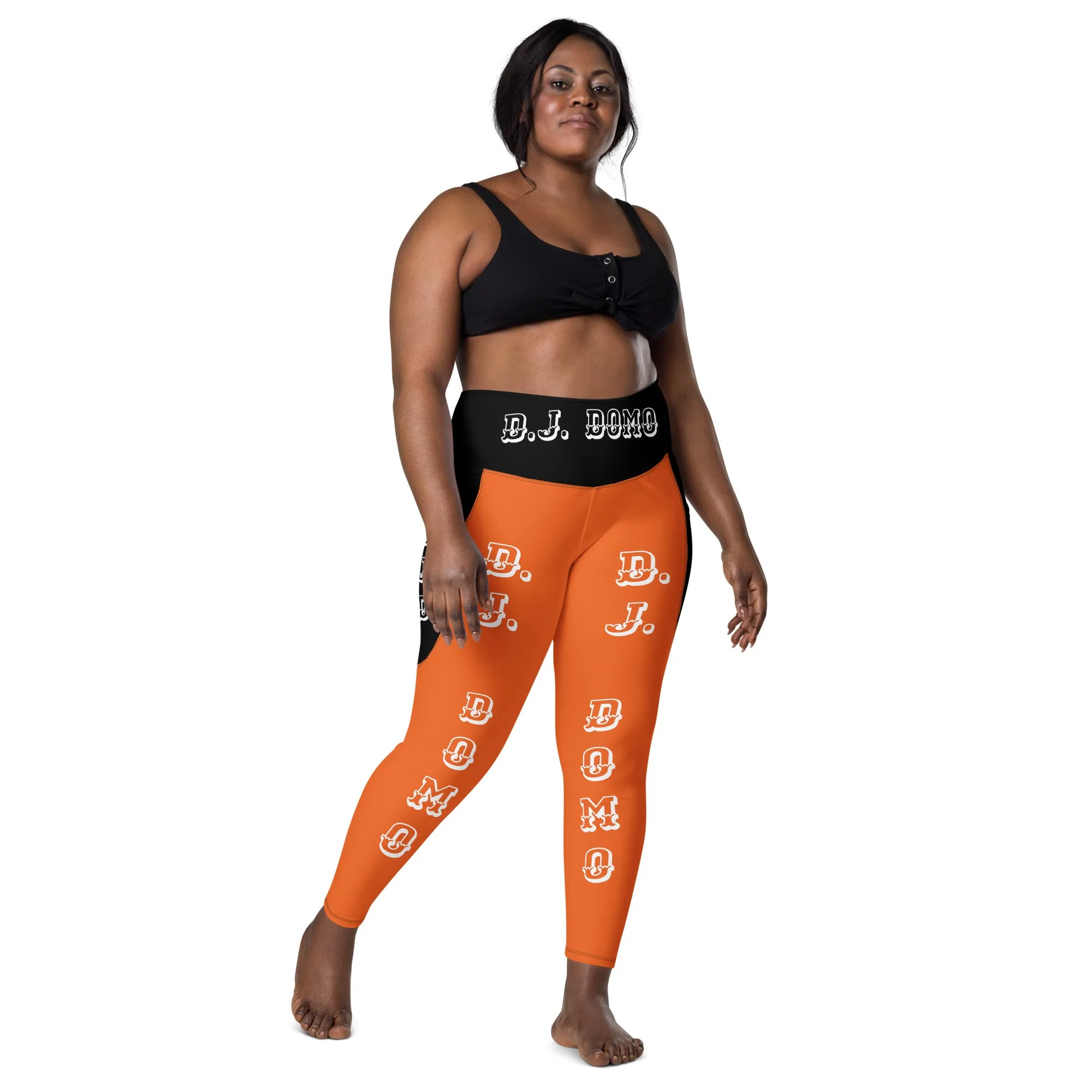 D.J. Domo Leggings with pockets 1 Orange/Black/White