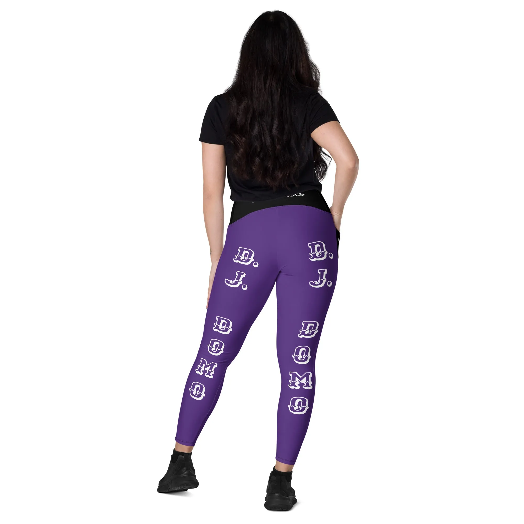 D.J. Domo Leggings with pockets 1 Purple/Black/White
