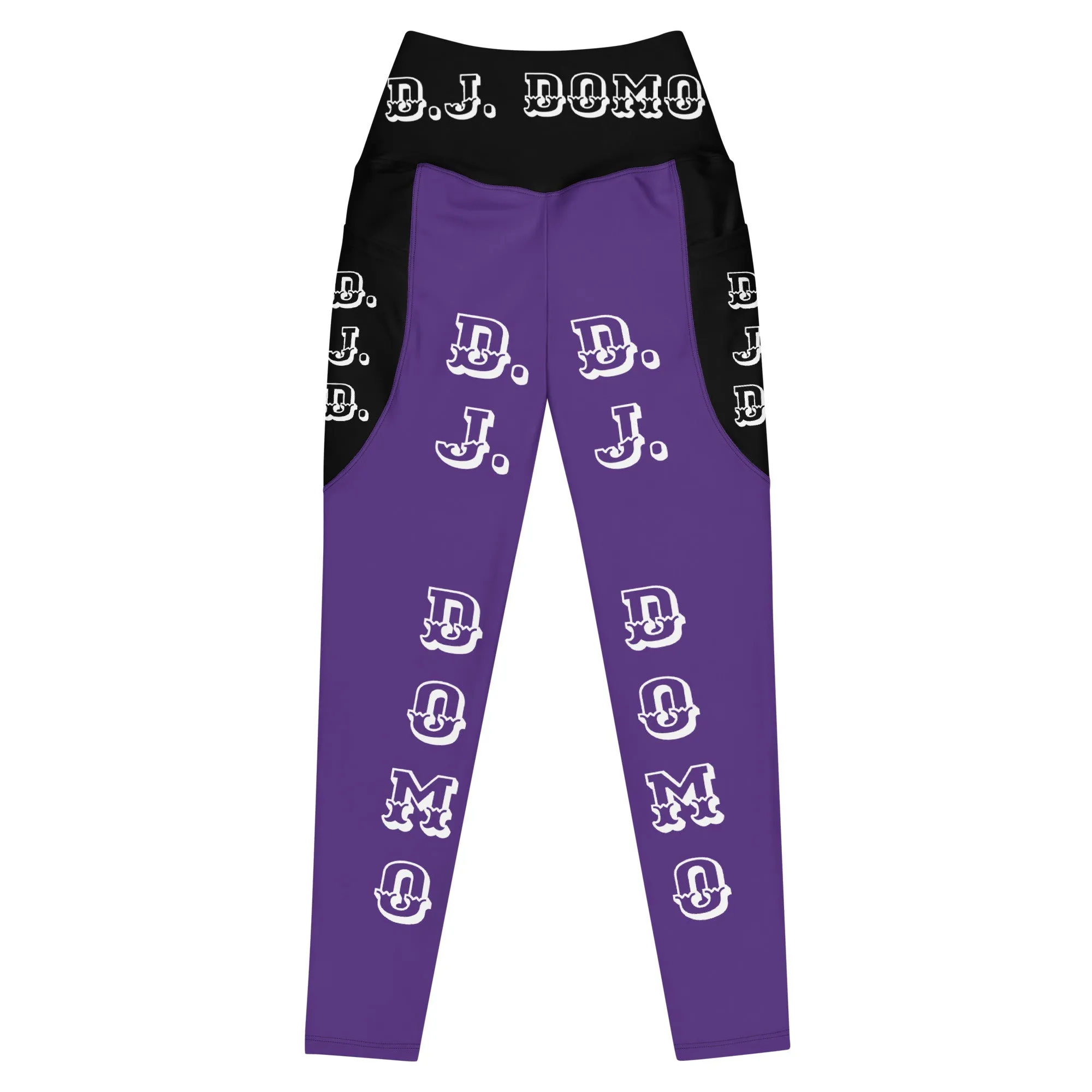 D.J. Domo Leggings with pockets 1 Purple/Black/White
