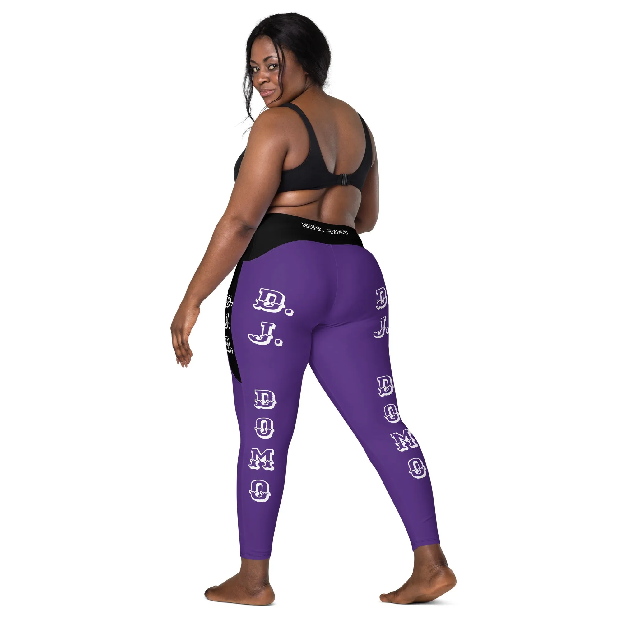 D.J. Domo Leggings with pockets 1 Purple/Black/White