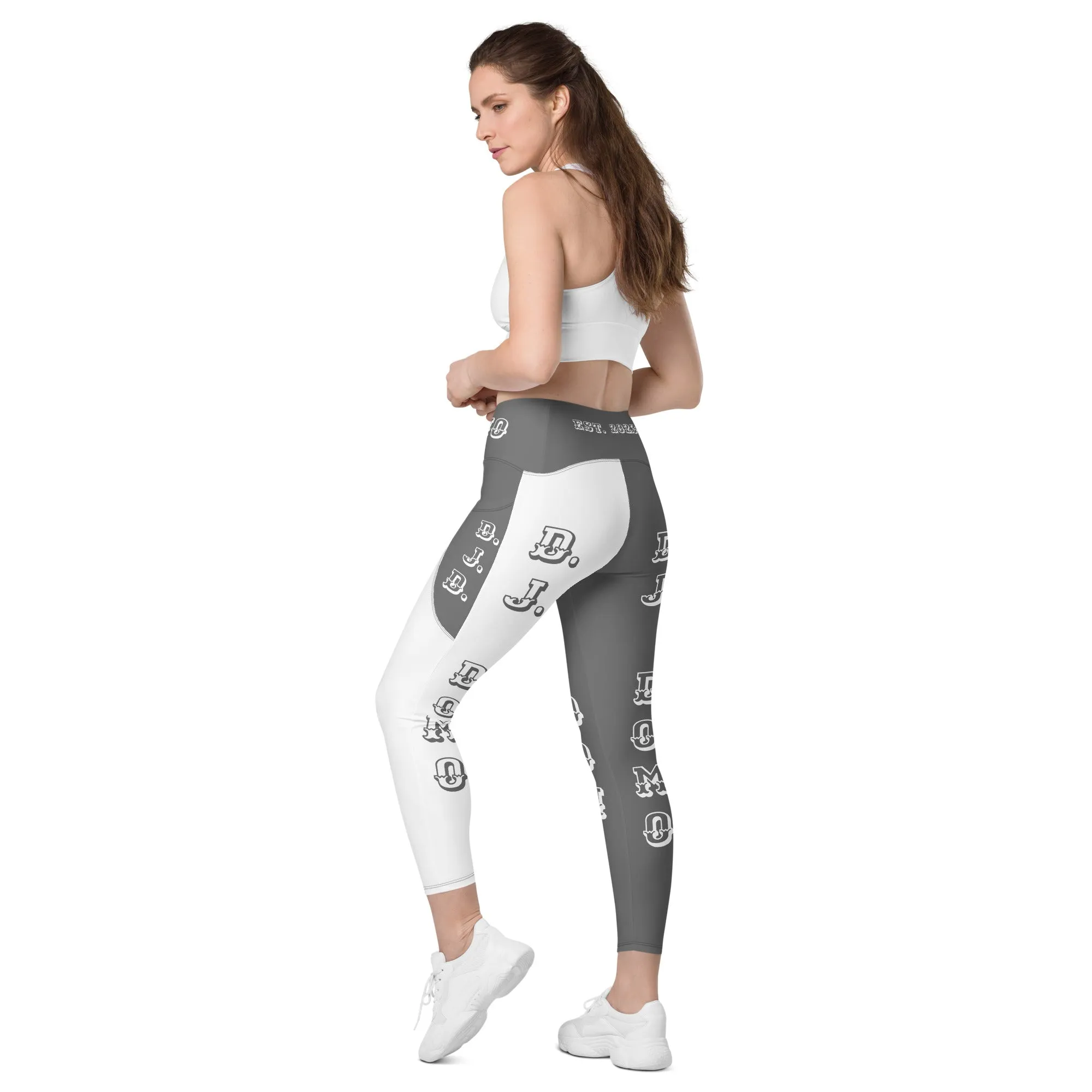 D.J. Domo Leggings with pockets 2 Grey/White