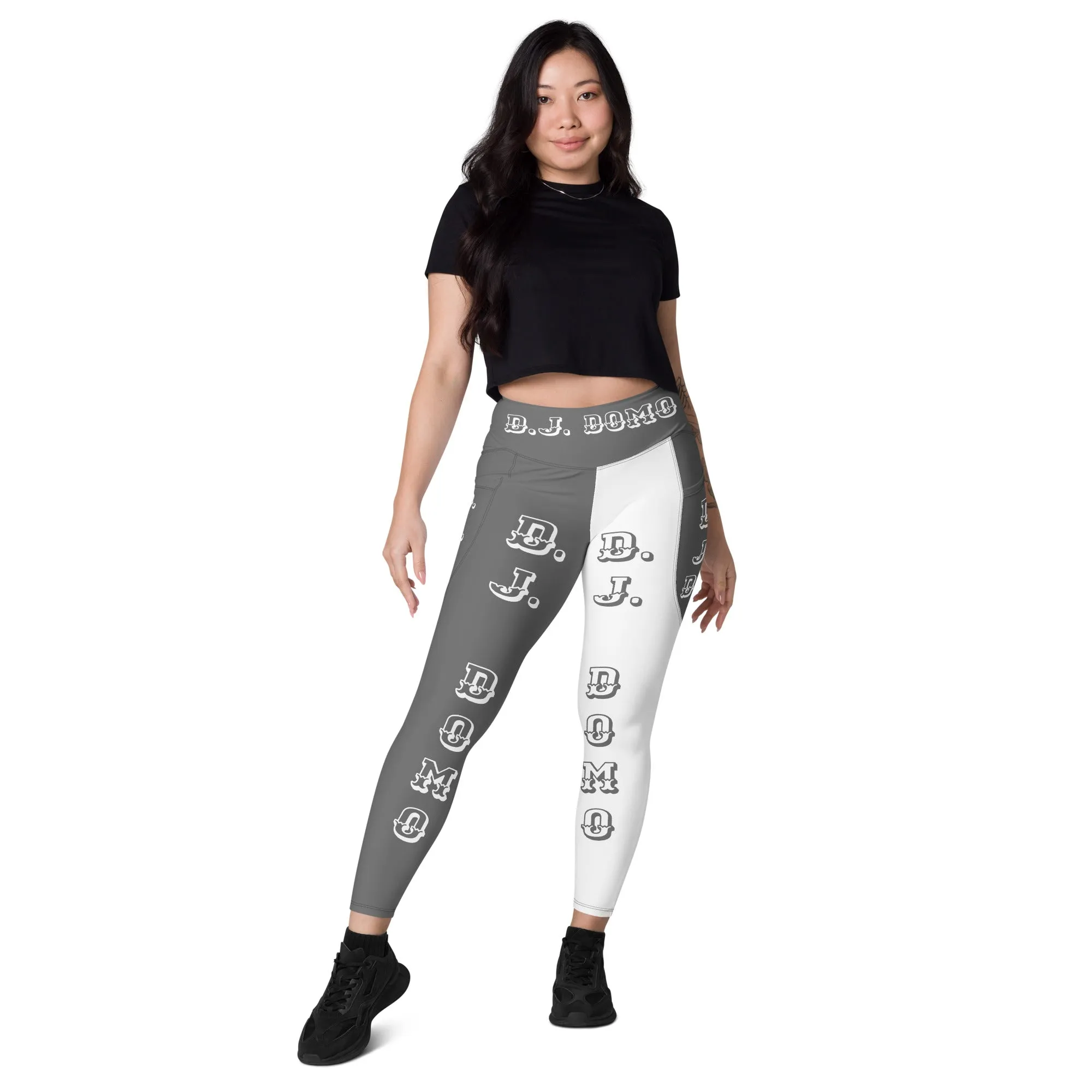 D.J. Domo Leggings with pockets 2 Grey/White