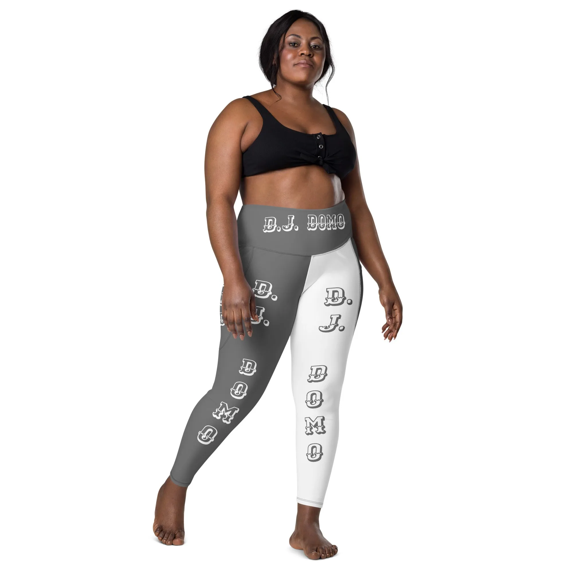 D.J. Domo Leggings with pockets 2 Grey/White