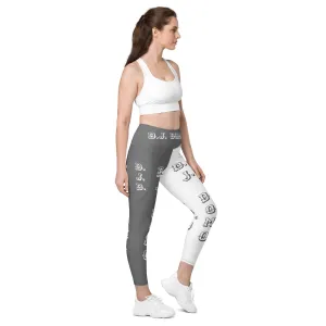 D.J. Domo Leggings with pockets 2 Grey/White