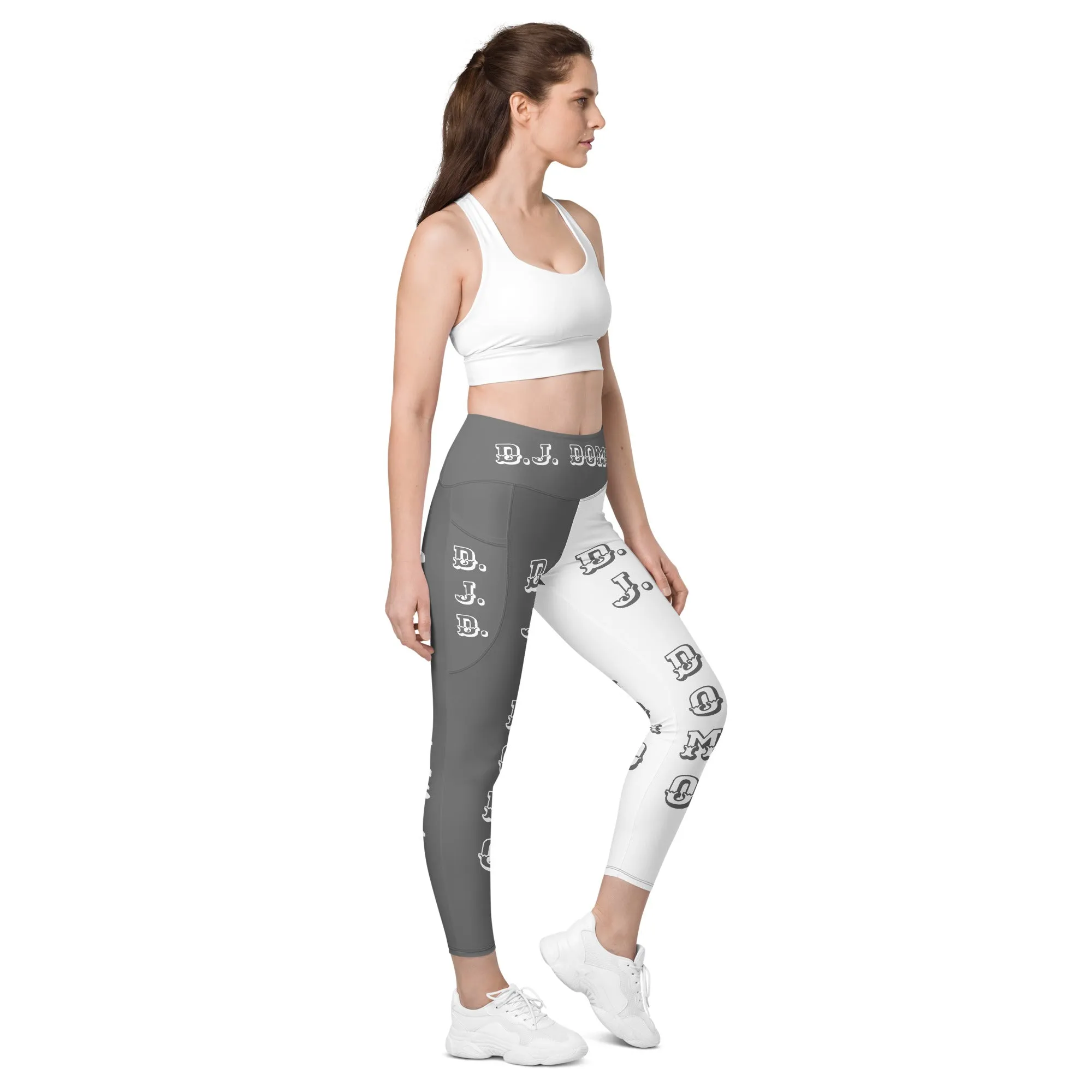 D.J. Domo Leggings with pockets 2 Grey/White