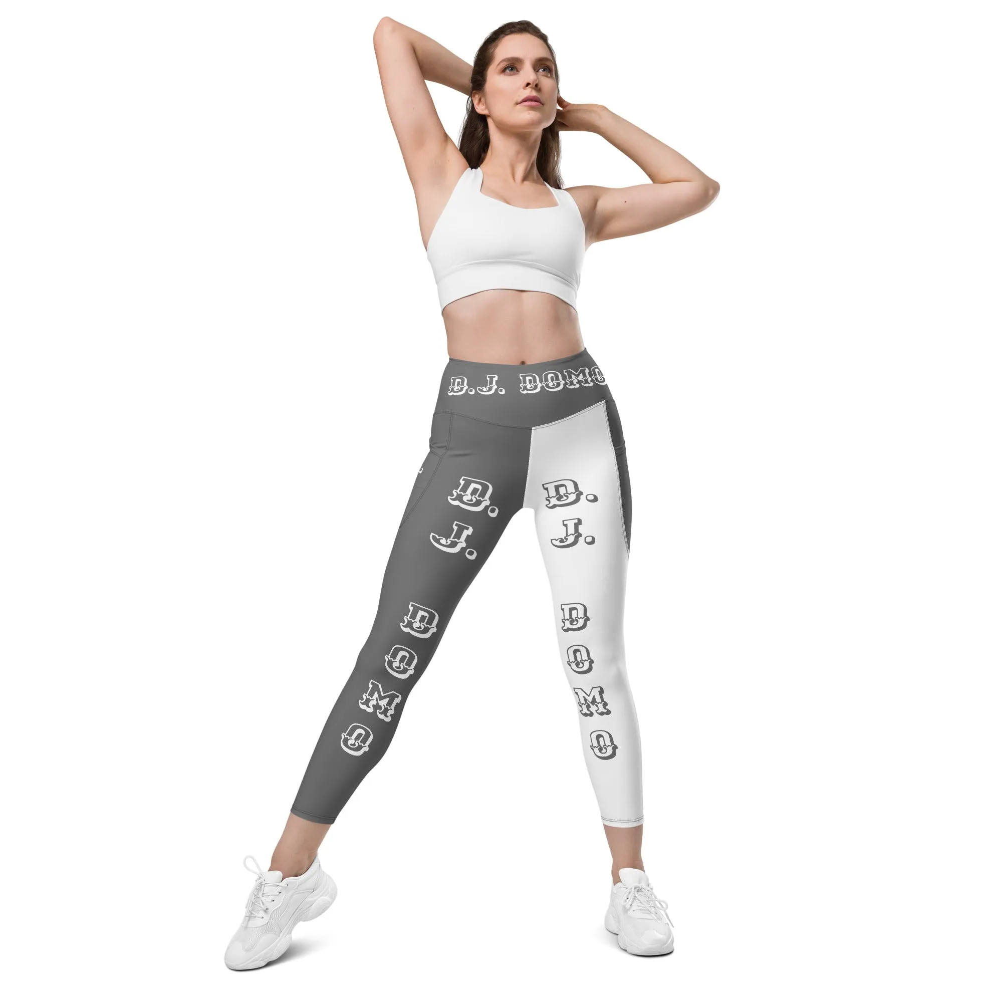 D.J. Domo Leggings with pockets 2 Grey/White