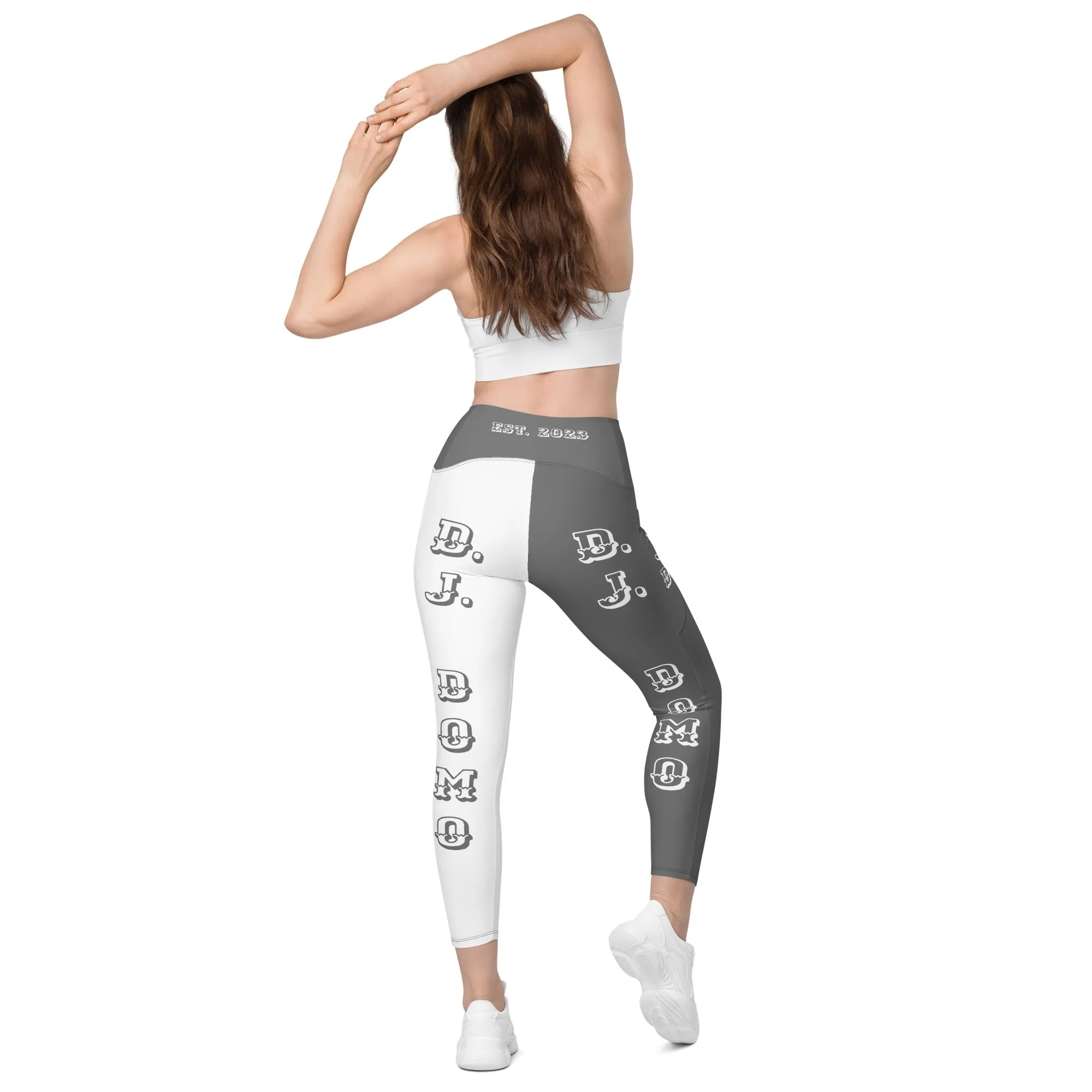 D.J. Domo Leggings with pockets 2 Grey/White