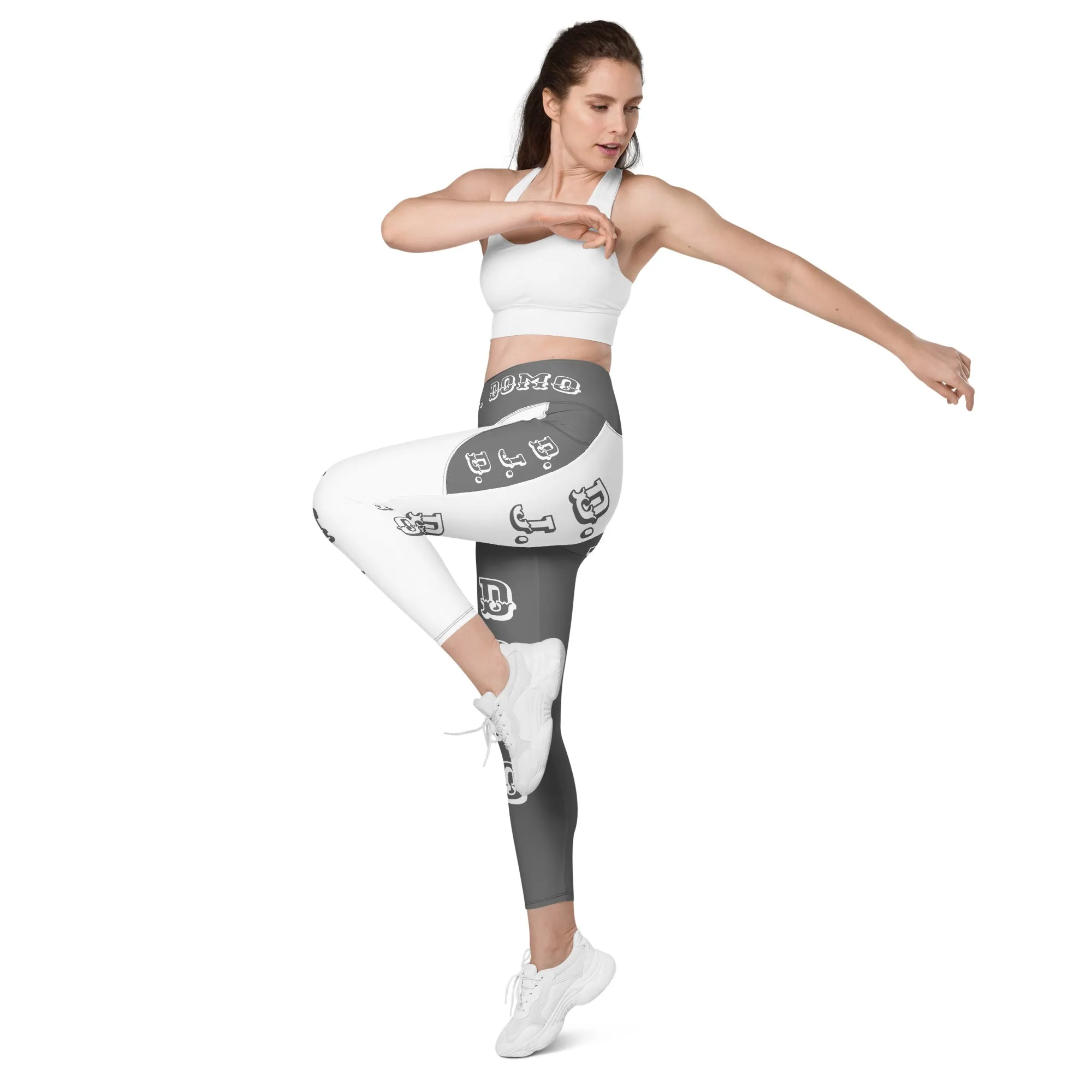 D.J. Domo Leggings with pockets 2 Grey/White