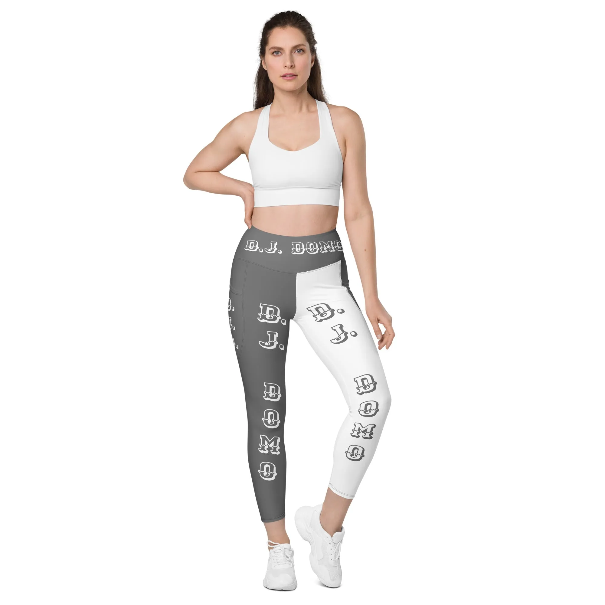 D.J. Domo Leggings with pockets 2 Grey/White