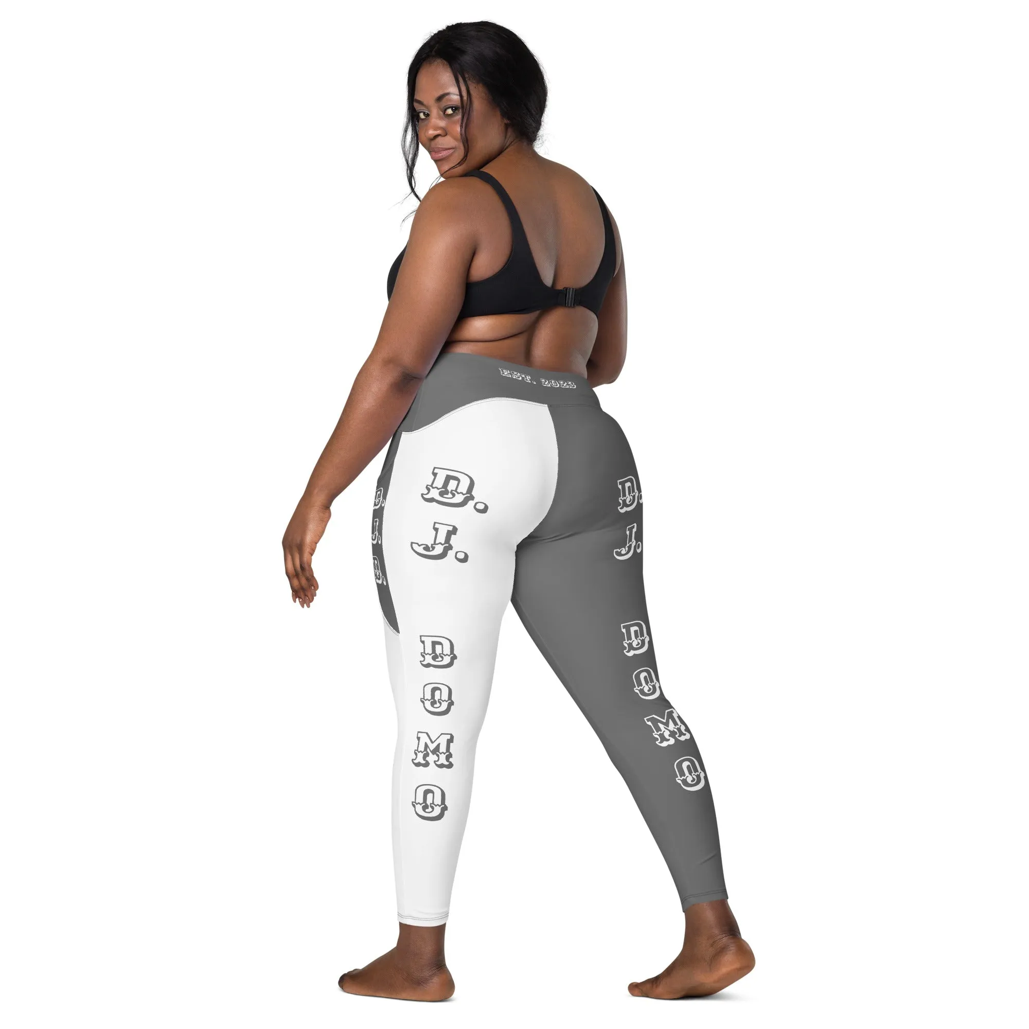 D.J. Domo Leggings with pockets 2 Grey/White