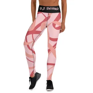 D.J. Domo "Pink Ribbon" Yoga Leggings