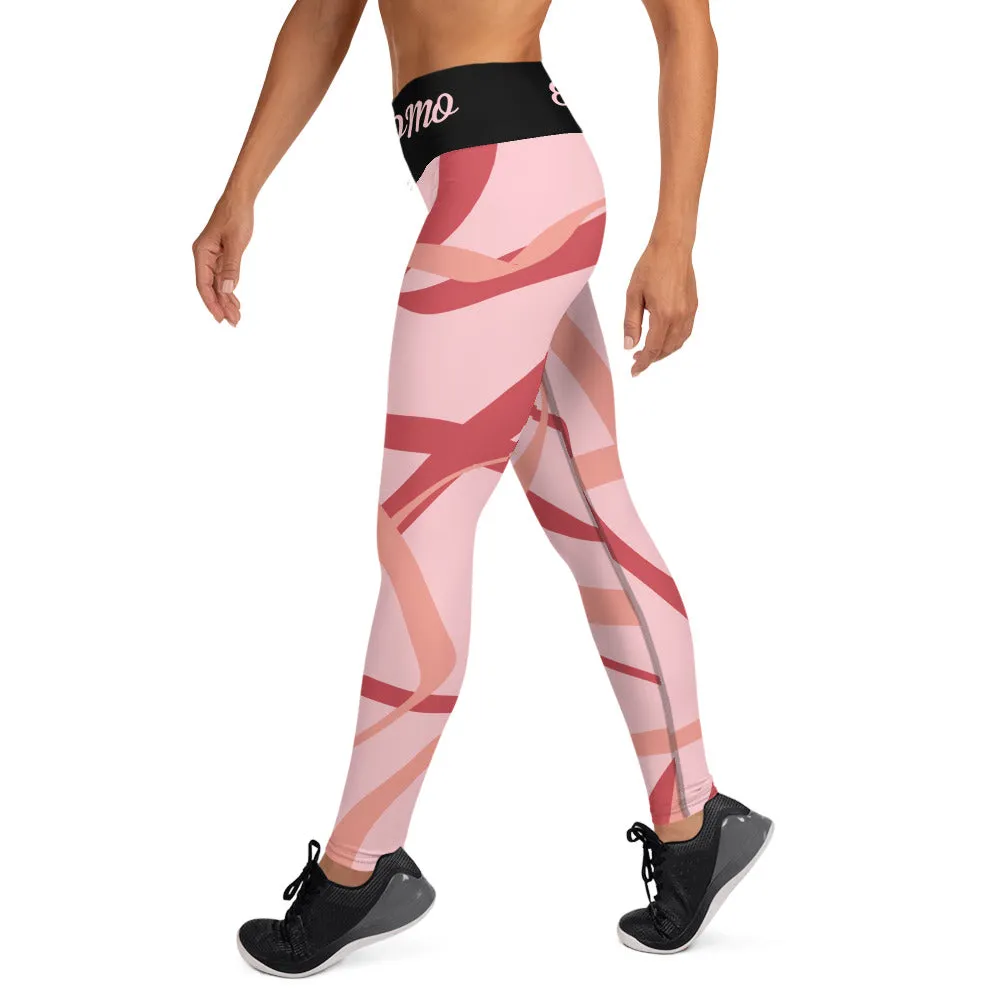 D.J. Domo "Pink Ribbon" Yoga Leggings