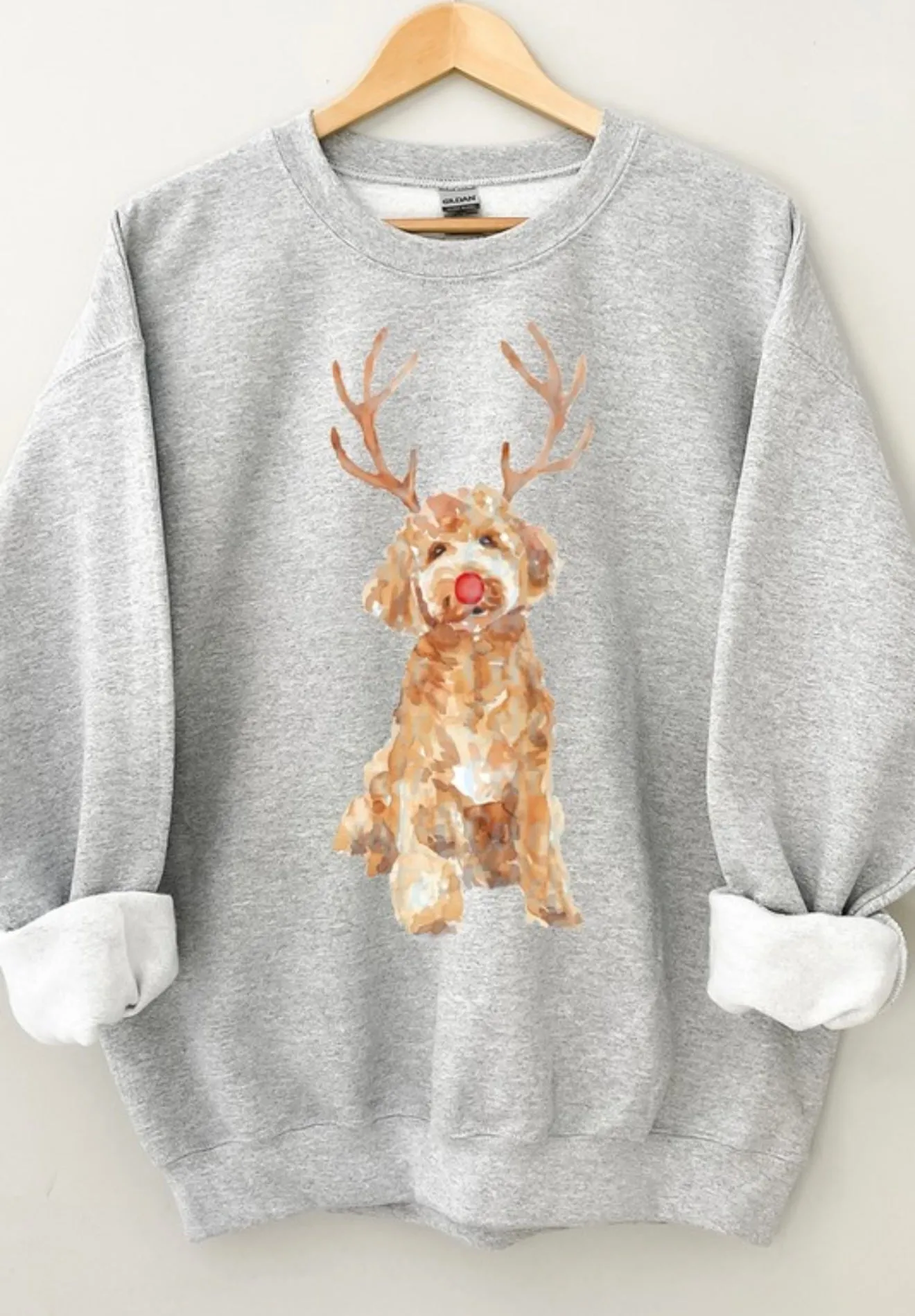 Doodle Reindeer Crewneck
