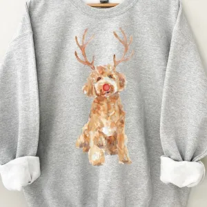 Doodle Reindeer Crewneck
