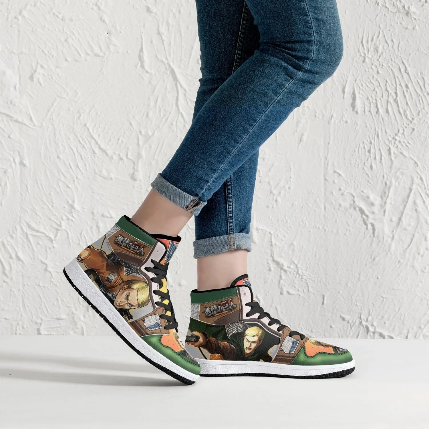 Erwin Smith Attack on Titan Mid 1 Basketball Shoes