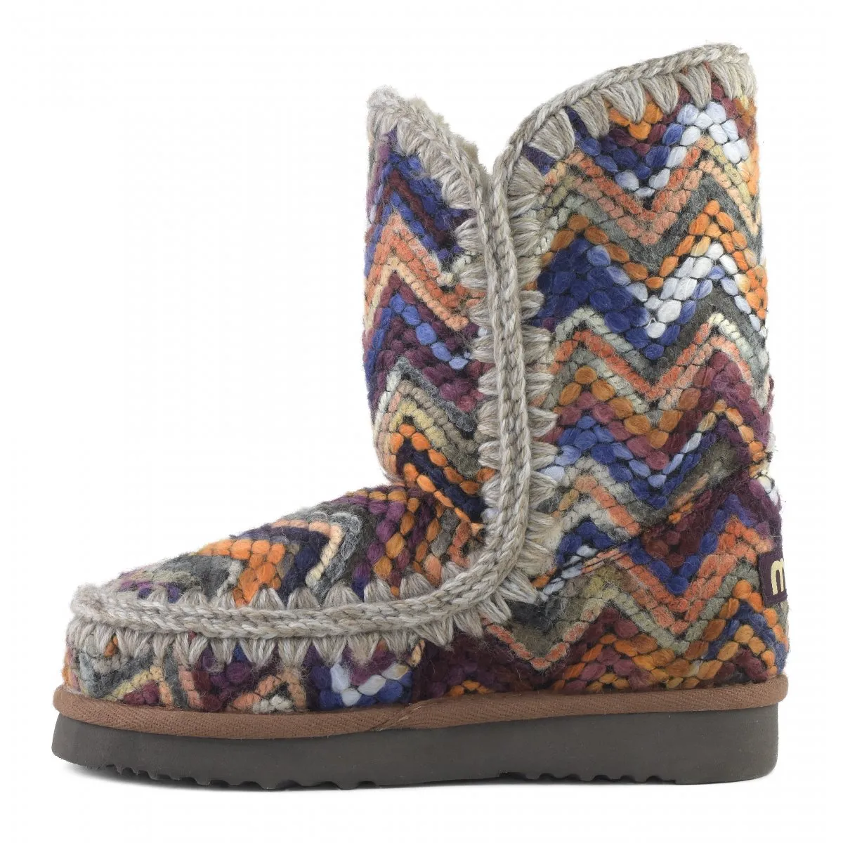 Eskimo Wool Fabric Boot in Multi Stripe
