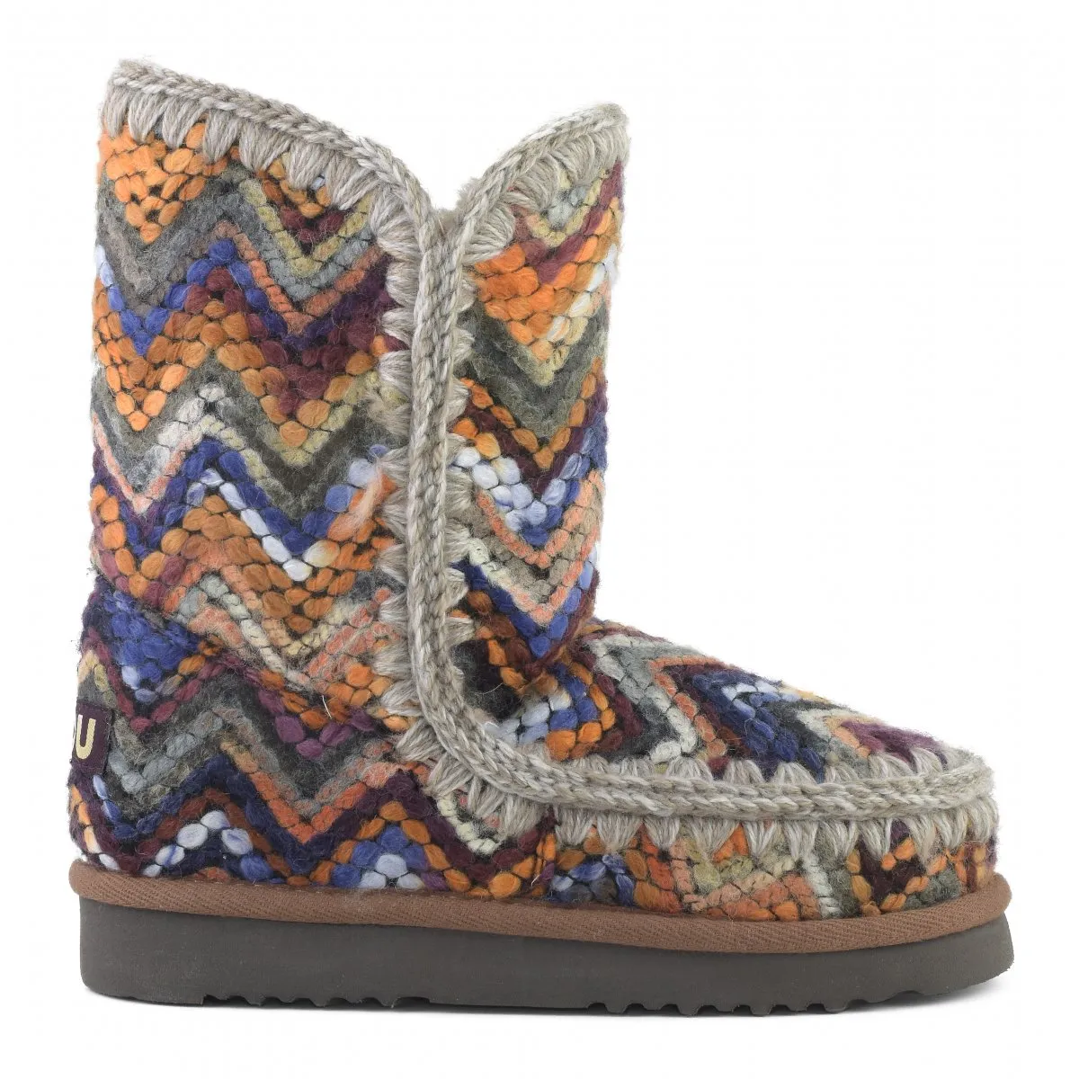 Eskimo Wool Fabric Boot in Multi Stripe