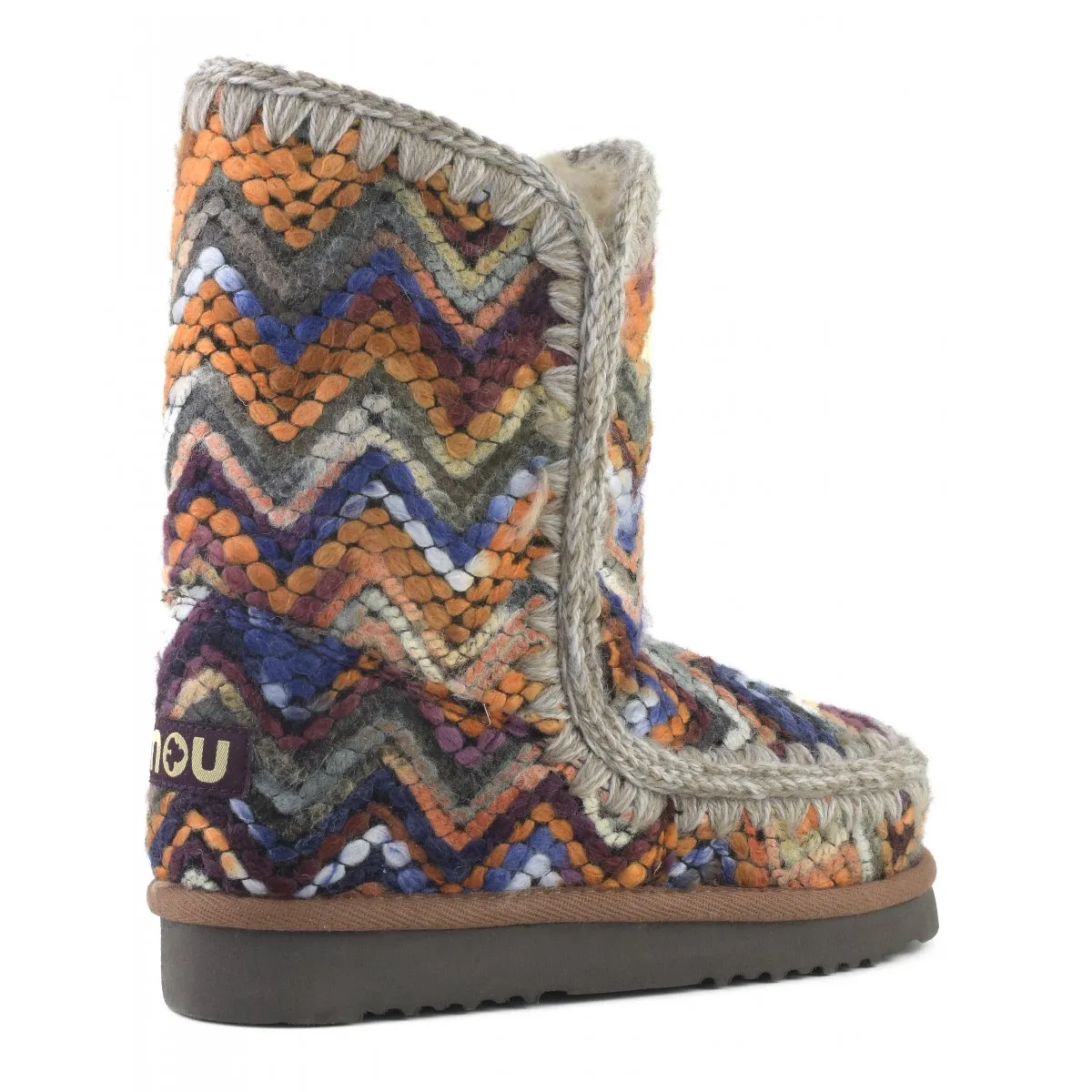 Eskimo Wool Fabric Boot in Multi Stripe