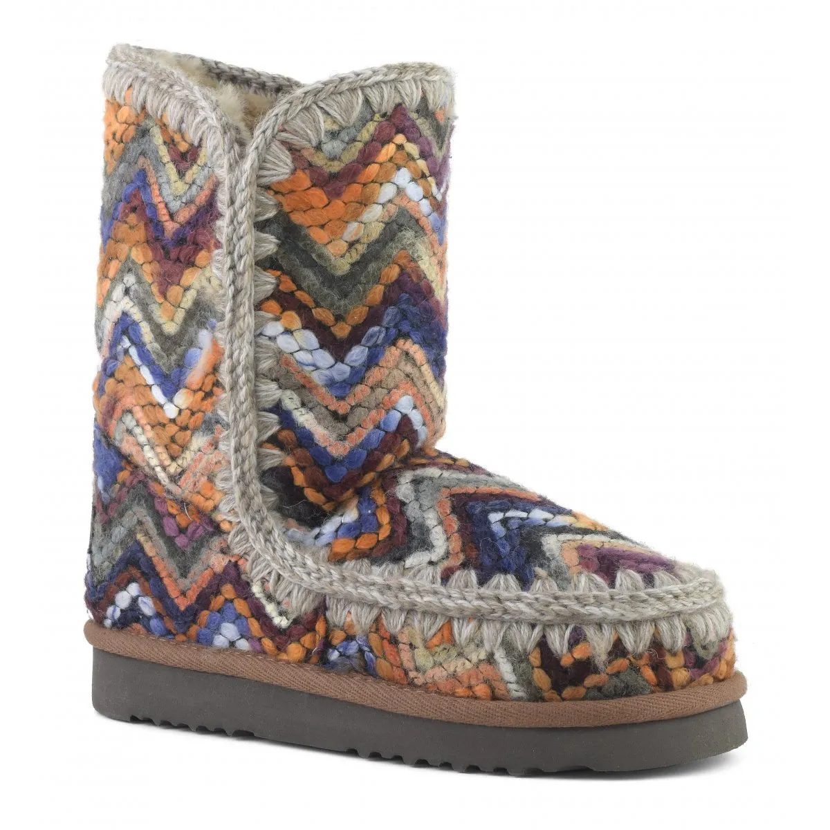 Eskimo Wool Fabric Boot in Multi Stripe