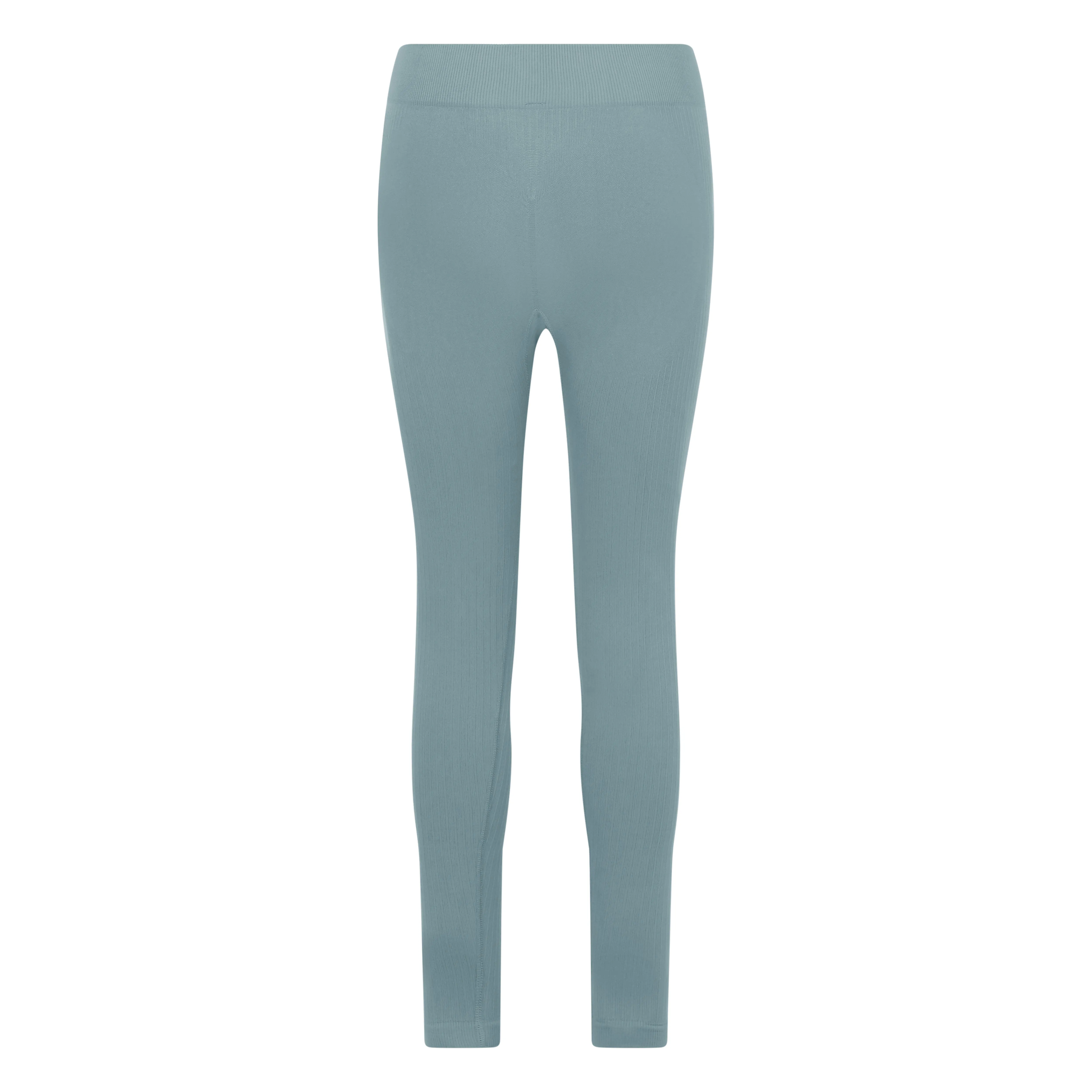 Essential Seamless Wide Rib Legging Duck Egg