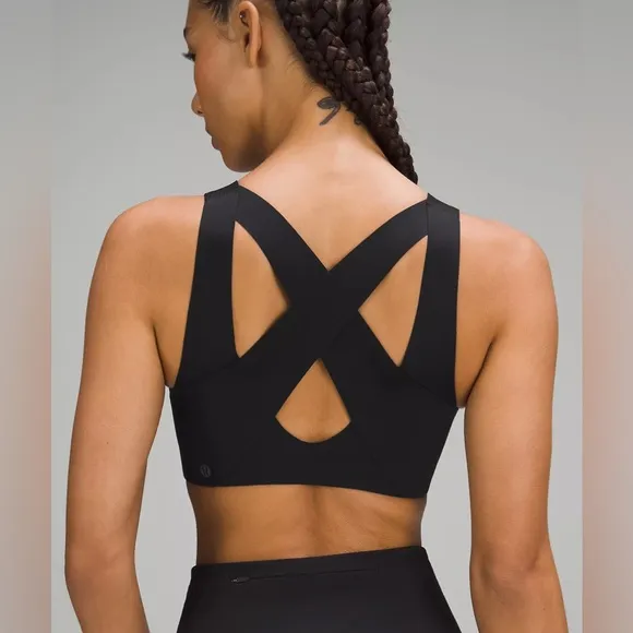 EUC lululemon enlite front up bra high support A-DDD(E) cups black size 30DD