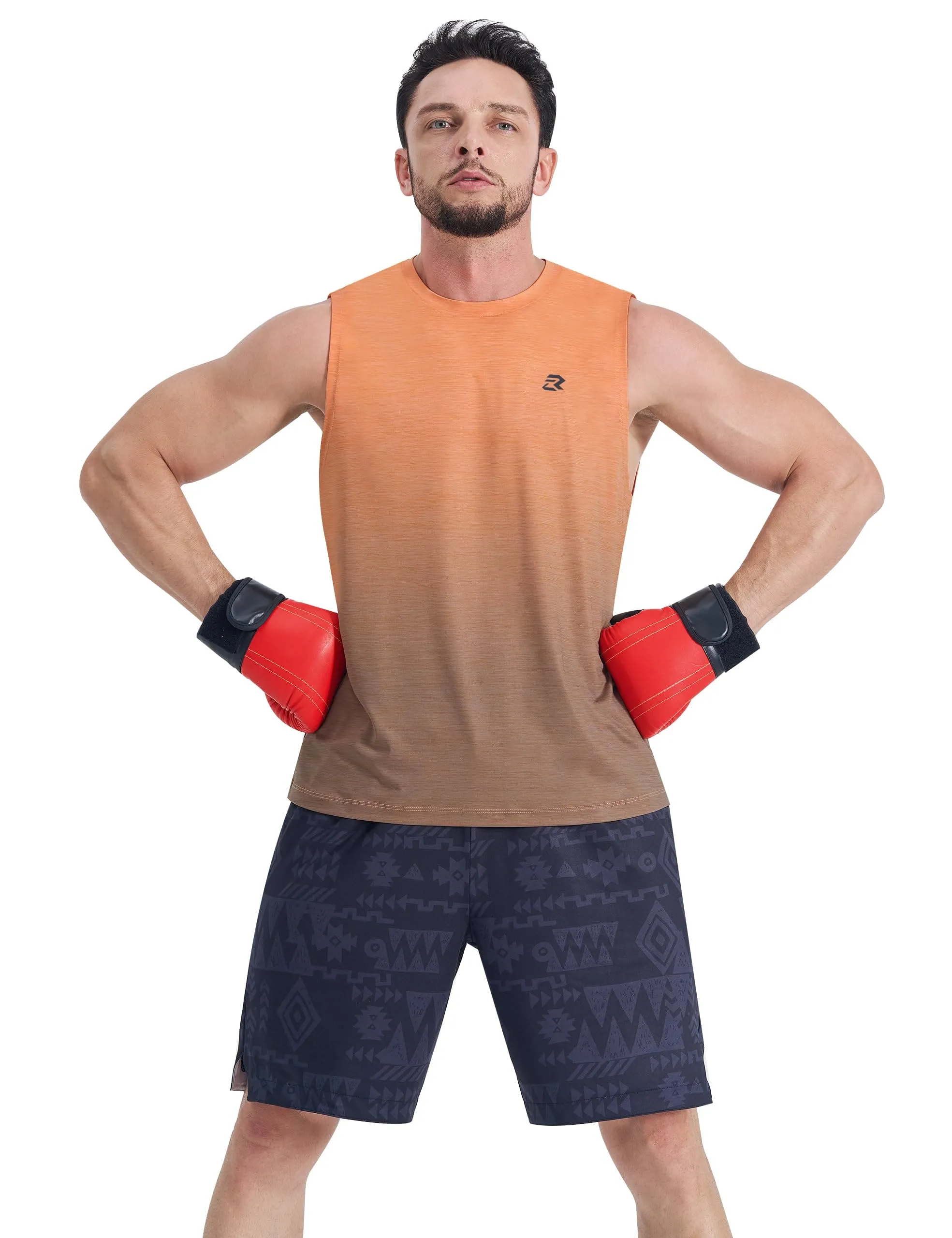 EZRUN Men's Tank Tops Quick Dry Workout Muscle Sleeveless Shirts Summer Gym Athletic Shirt for Swim Beach Running