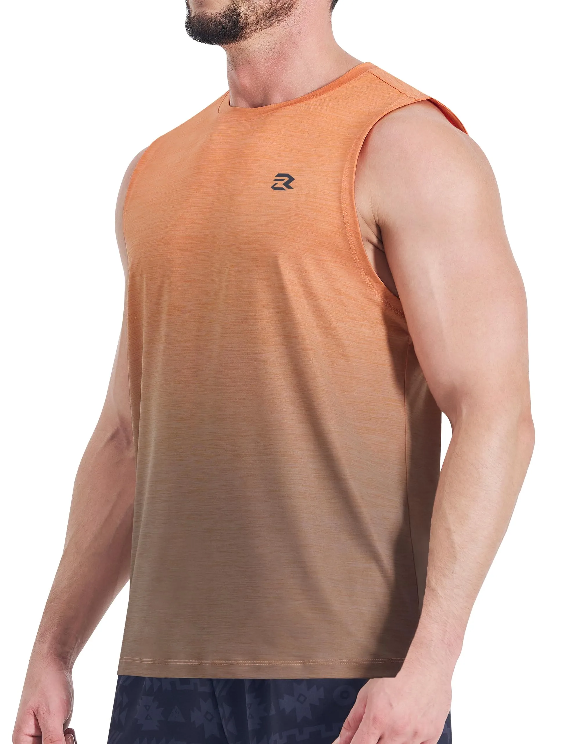 EZRUN Men's Tank Tops Quick Dry Workout Muscle Sleeveless Shirts Summer Gym Athletic Shirt for Swim Beach Running
