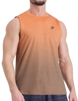 EZRUN Men's Tank Tops Quick Dry Workout Muscle Sleeveless Shirts Summer Gym Athletic Shirt for Swim Beach Running