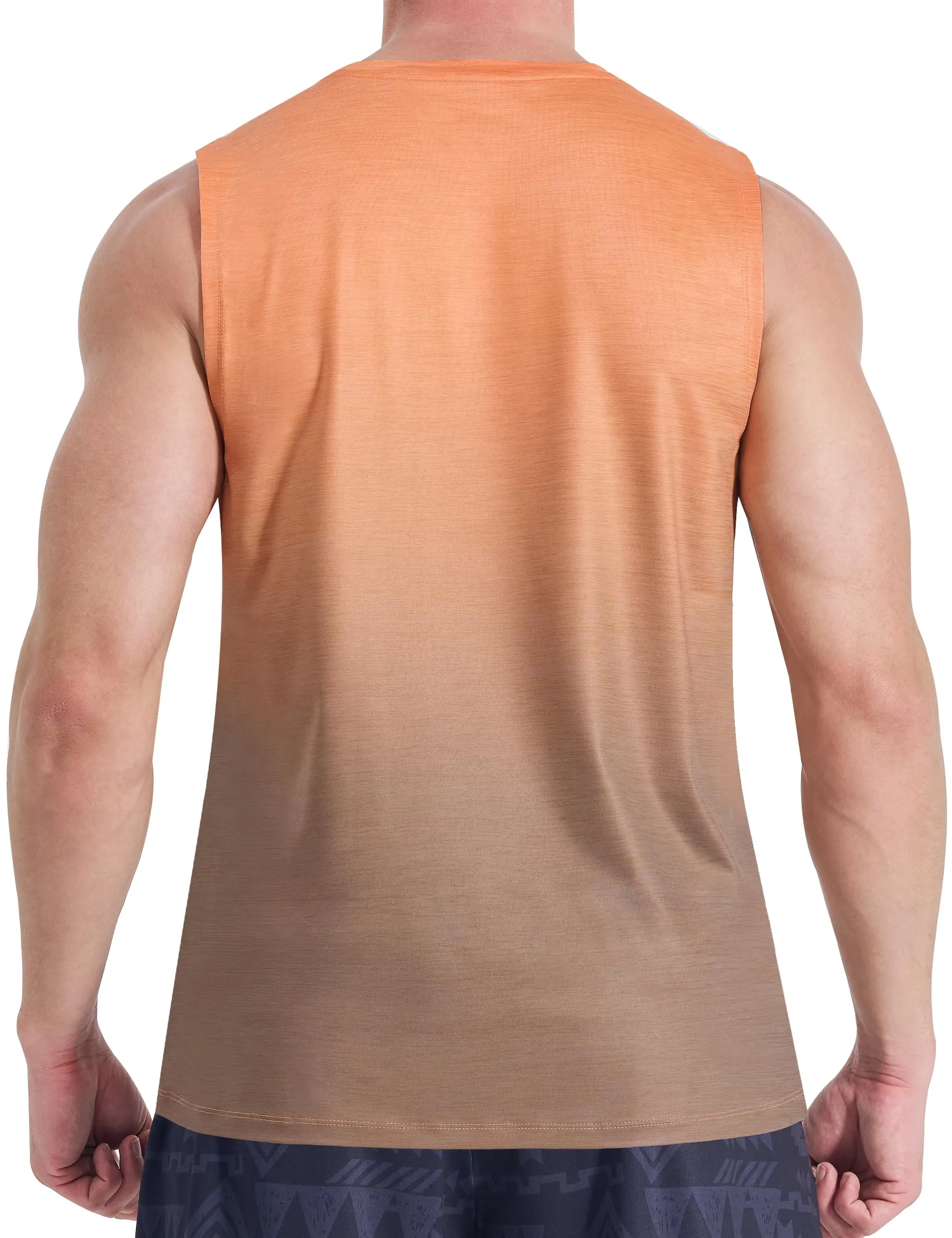 EZRUN Men's Tank Tops Quick Dry Workout Muscle Sleeveless Shirts Summer Gym Athletic Shirt for Swim Beach Running
