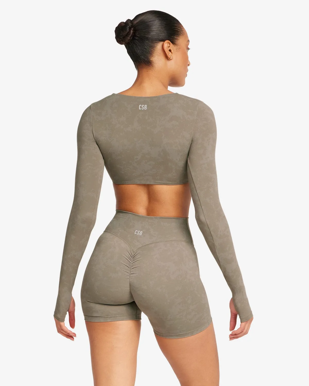 Fade Sierra Long Sleeve Crop | Olive
